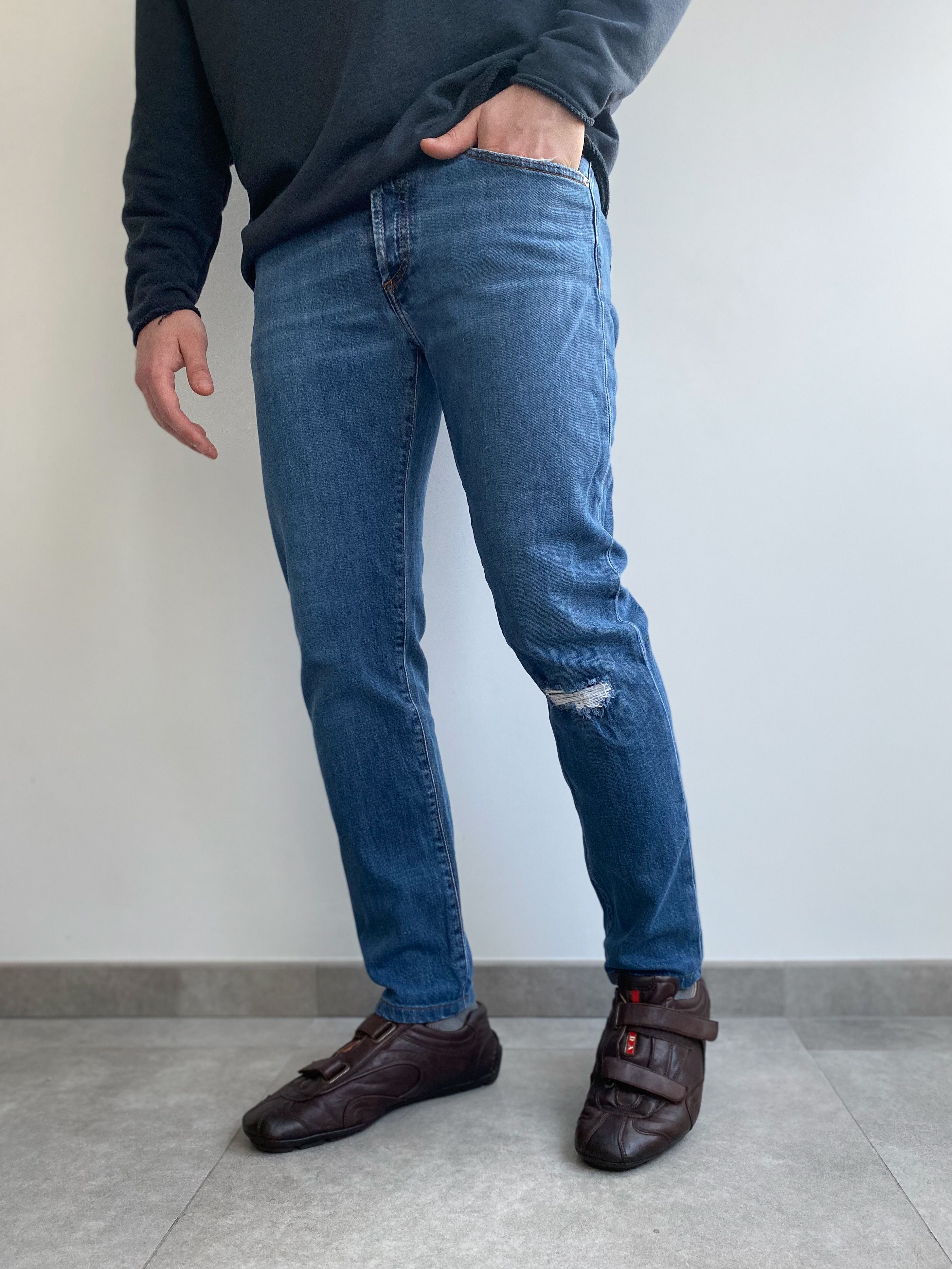 image of Versace x Versus Versace Skinny Blue Denim Pants Jeans, Men's (Size 32)