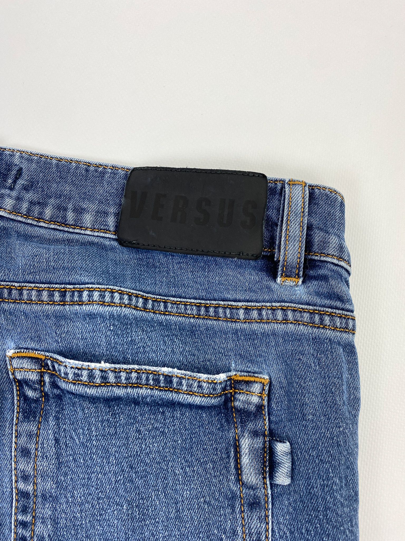 Versace Versus Versace Skinny Blue Denim Pants Jeans Size US 32 / EU 48 - 8 Thumbnail