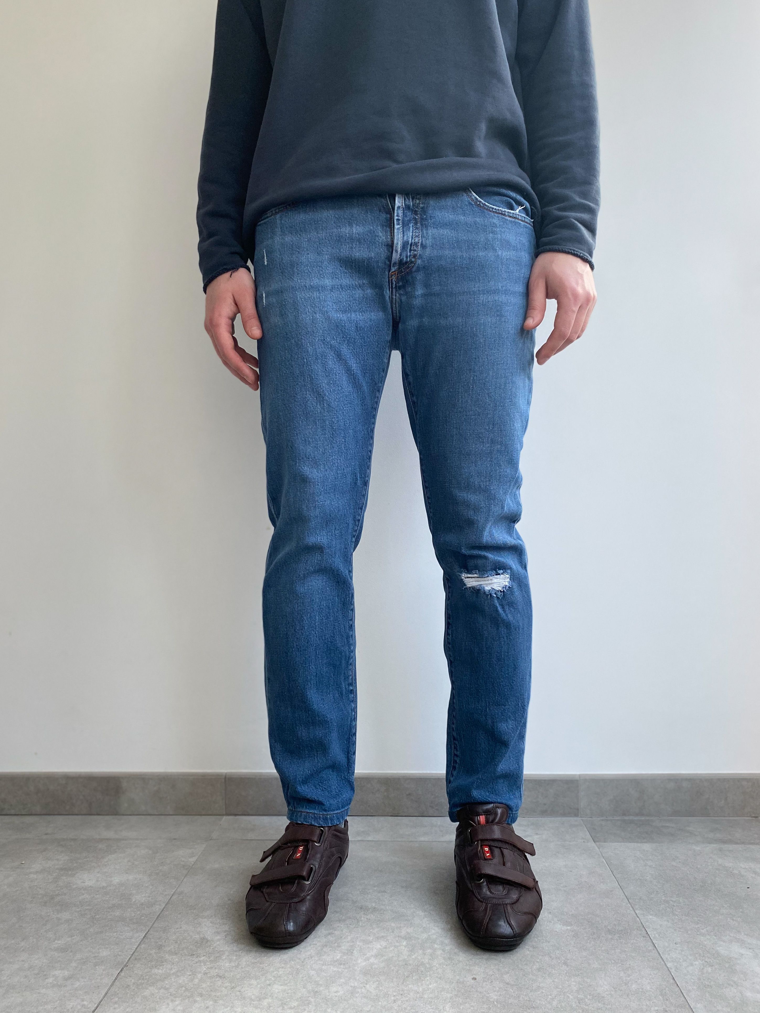 Versace Versus Versace Skinny Blue Denim Pants Jeans Size US 32 / EU 48 - 2 Thumbnail