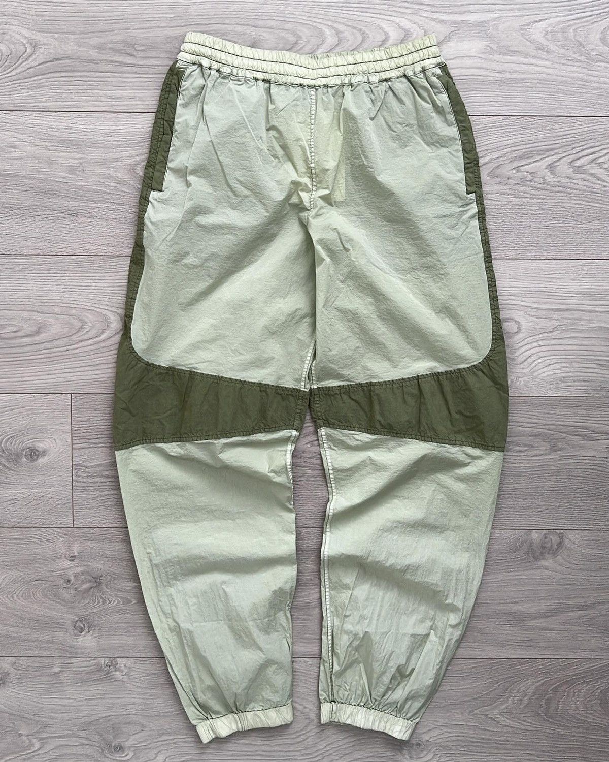 image of Ranra Arnar Mar Jonsson Garment Dyed Panelled Pants in Green, Men's (Size 32)
