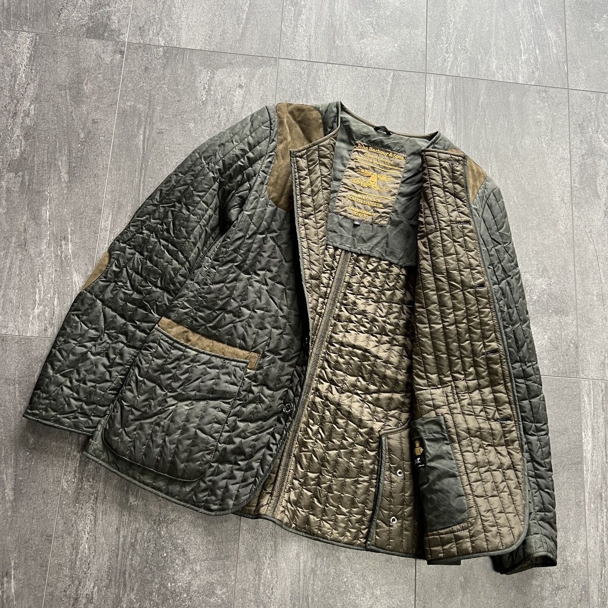 Barbour BARBOUR TOKITO Sporting Quilt Green Quilted Jacket | Grailed