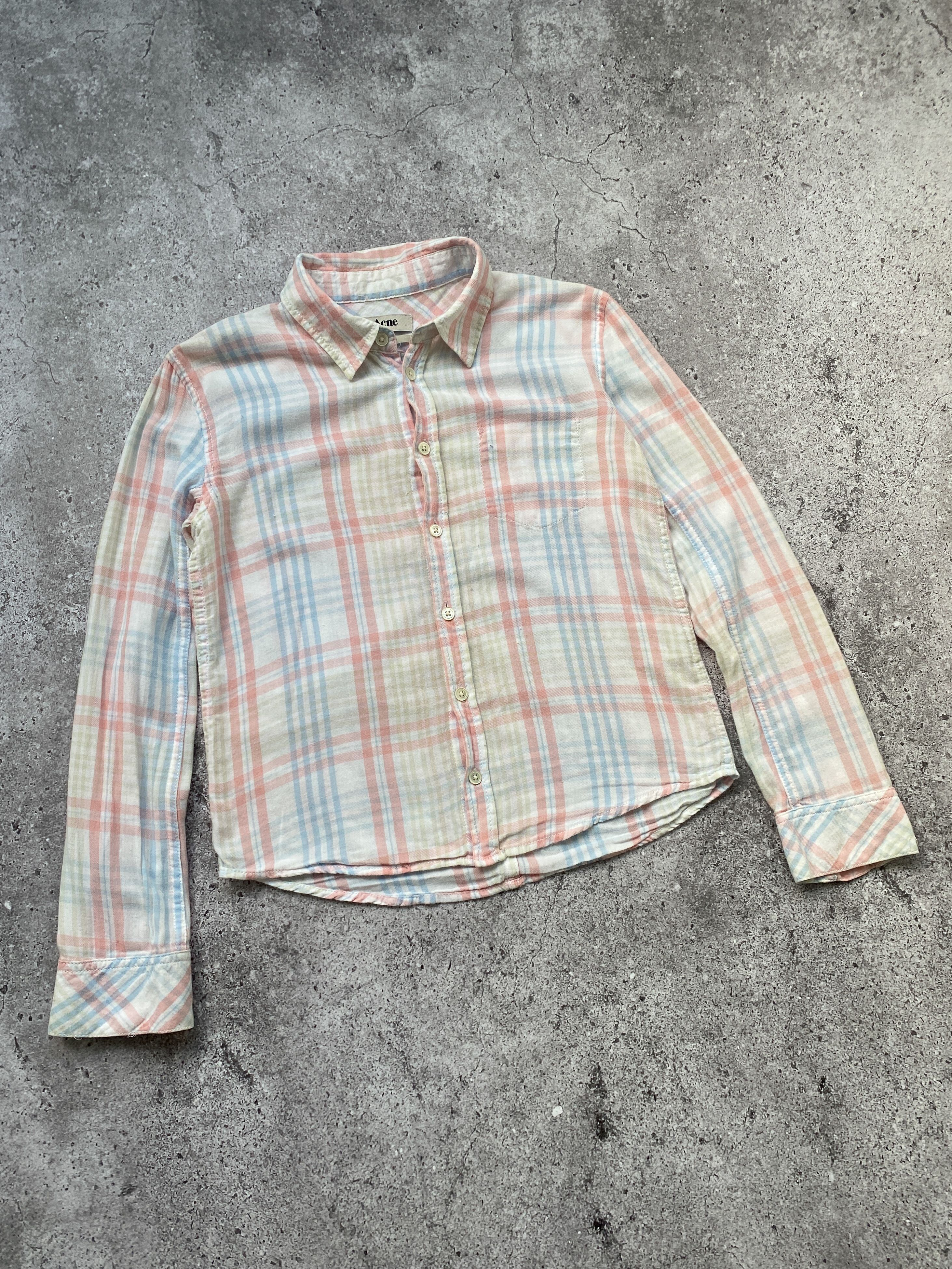 Acne Studios Acne Check Cropped Shirt Size 10 Size L / US 10 / IT 46 - 4 Thumbnail