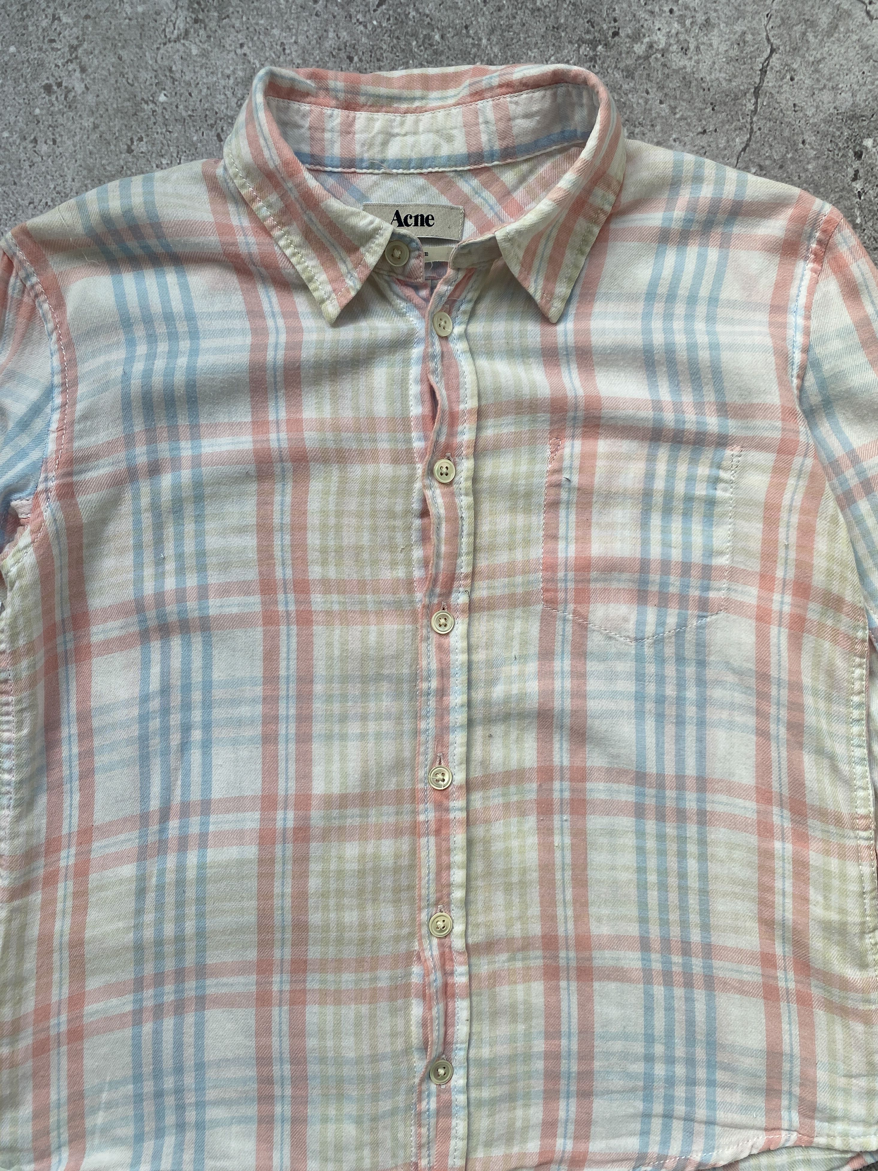 Acne Studios Acne Check Cropped Shirt Size 10 Size L / US 10 / IT 46 - 8 Thumbnail