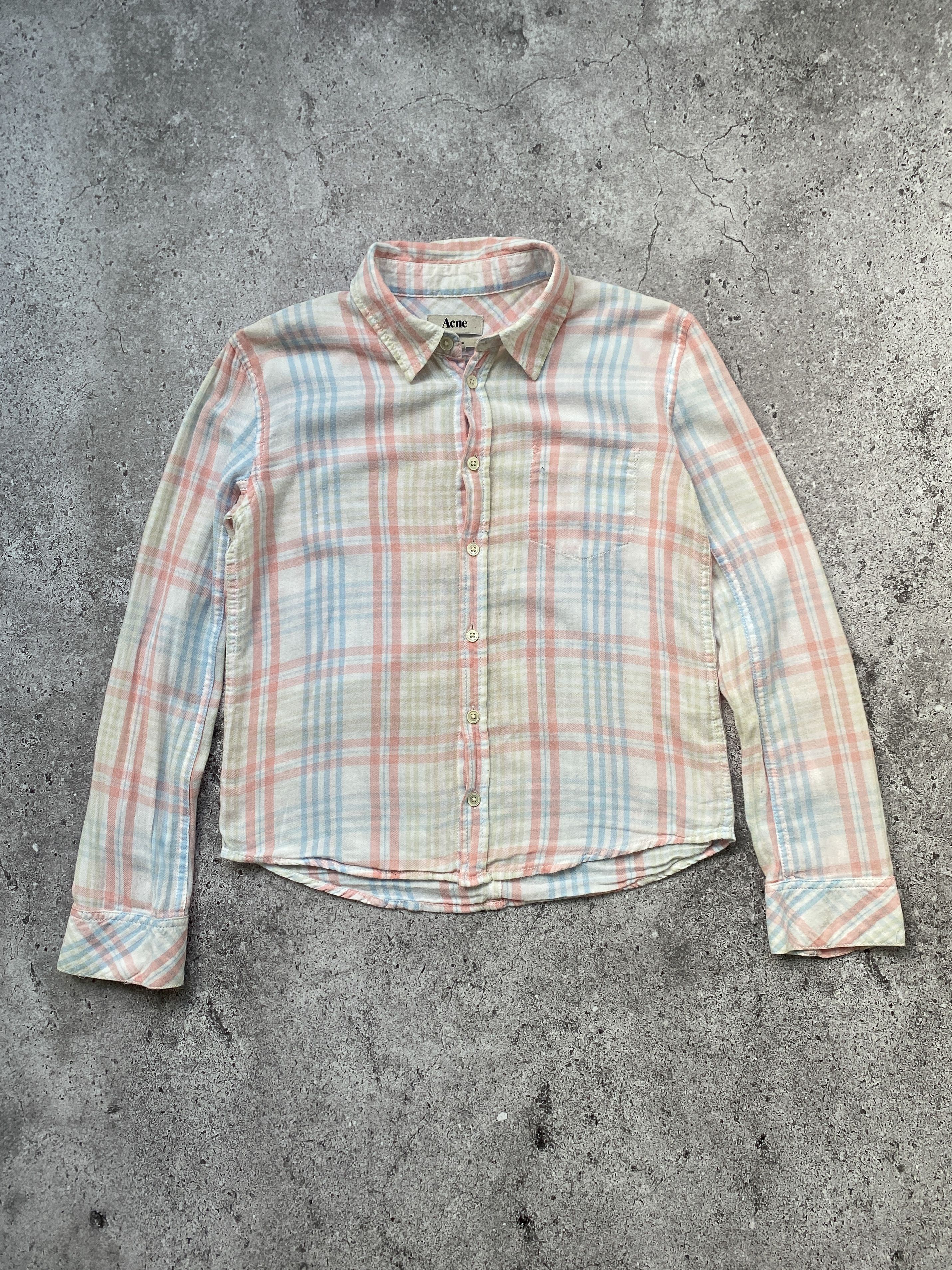Acne Studios Acne Check Cropped Shirt Size 10 Size L / US 10 / IT 46 - 3 Thumbnail
