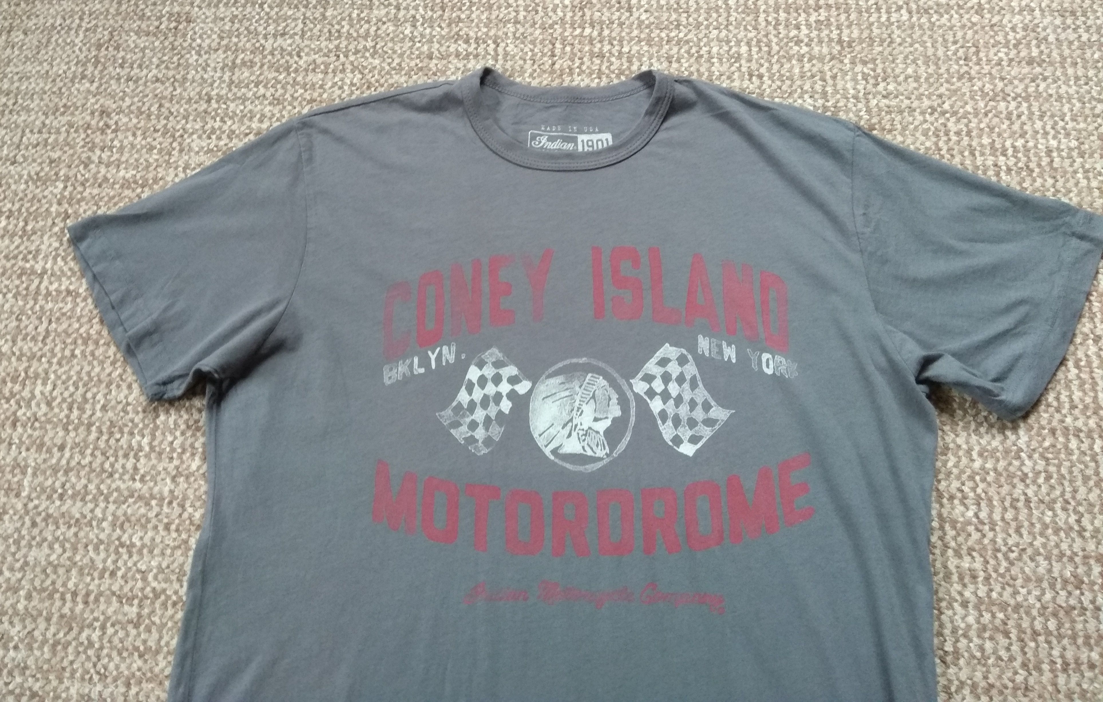 Indian Motorcycle Vintage Indian Coney Island Motordrome 1901 Biker Moto Tee Size US S / EU 44-46 / 1 - 2 Thumbnail