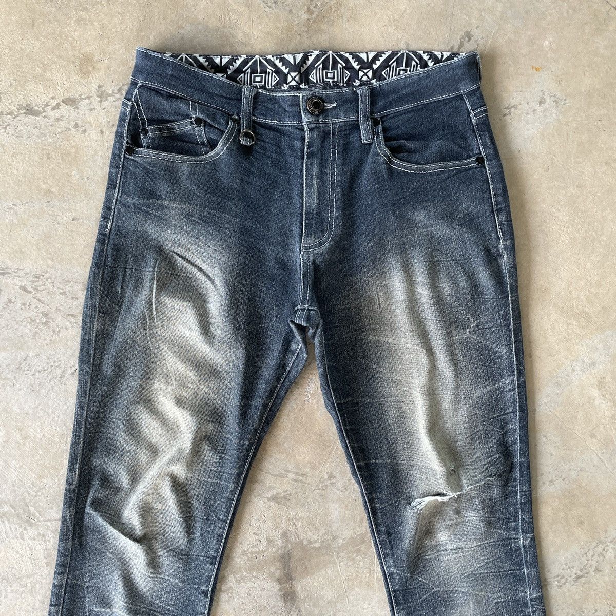 Japanese Brand Japanese Vintage Faded Distressed Denim Jeans Pants Rare W29 Size US 29 - 4 Thumbnail