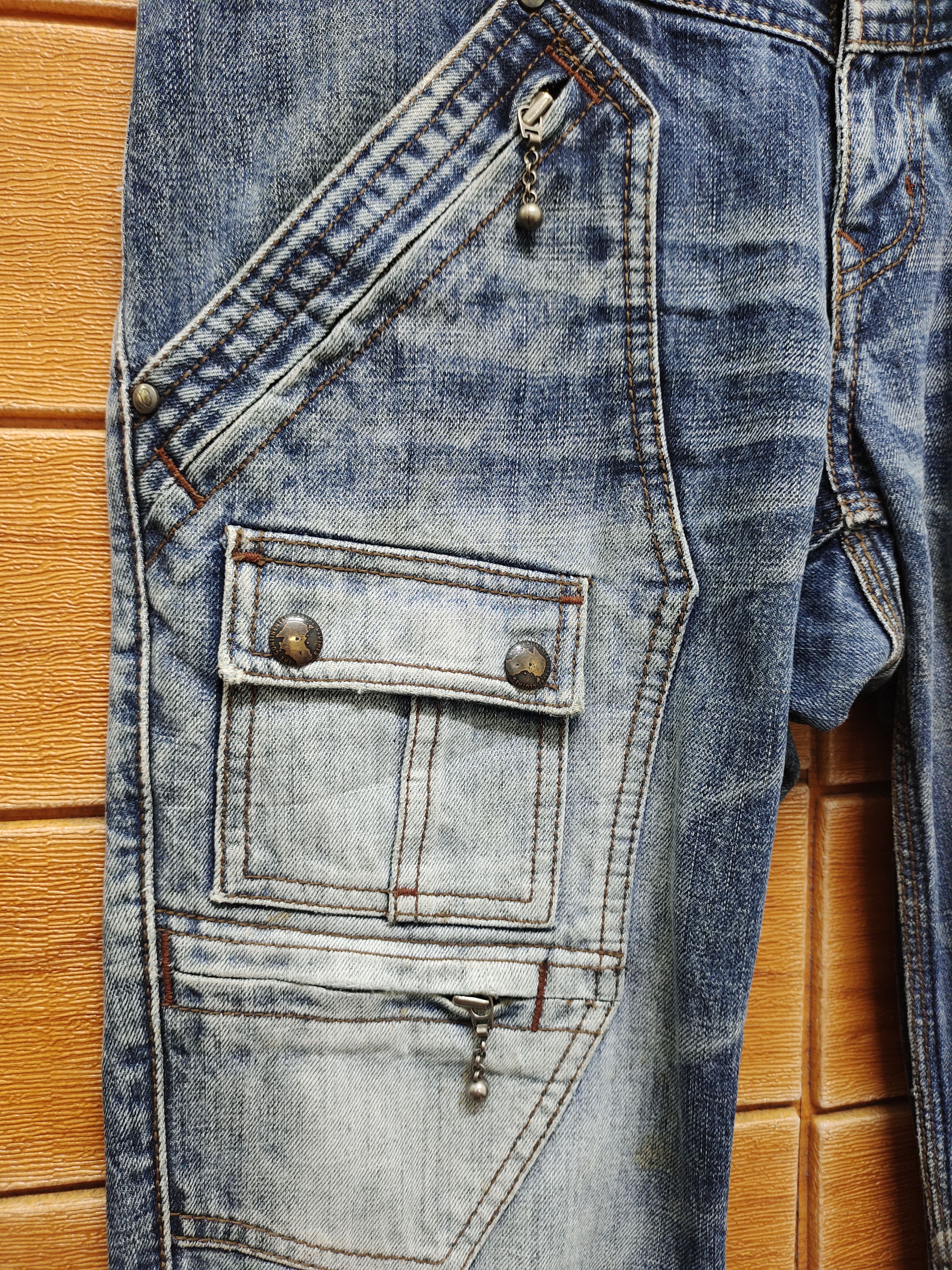Nicole Club Vintage Nicole Tactical Multi Pocket Cargo Denim Jeans Size US 32 / EU 48 - 3 Thumbnail