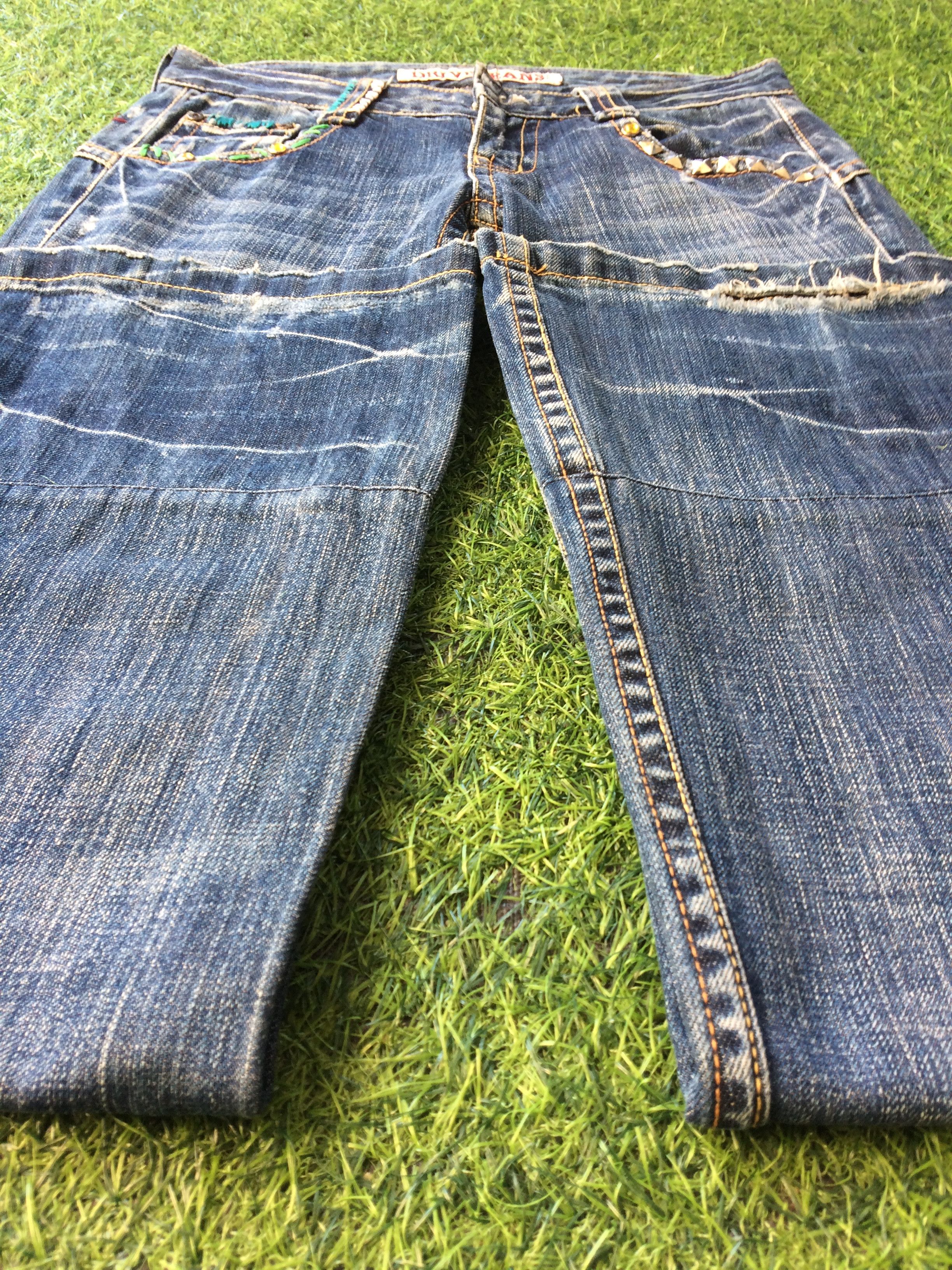 Designer Y2K Low Waist Flared Wide Leg Jeans #D-514 Size 24" / US 00 / IT 34 - 6 Thumbnail