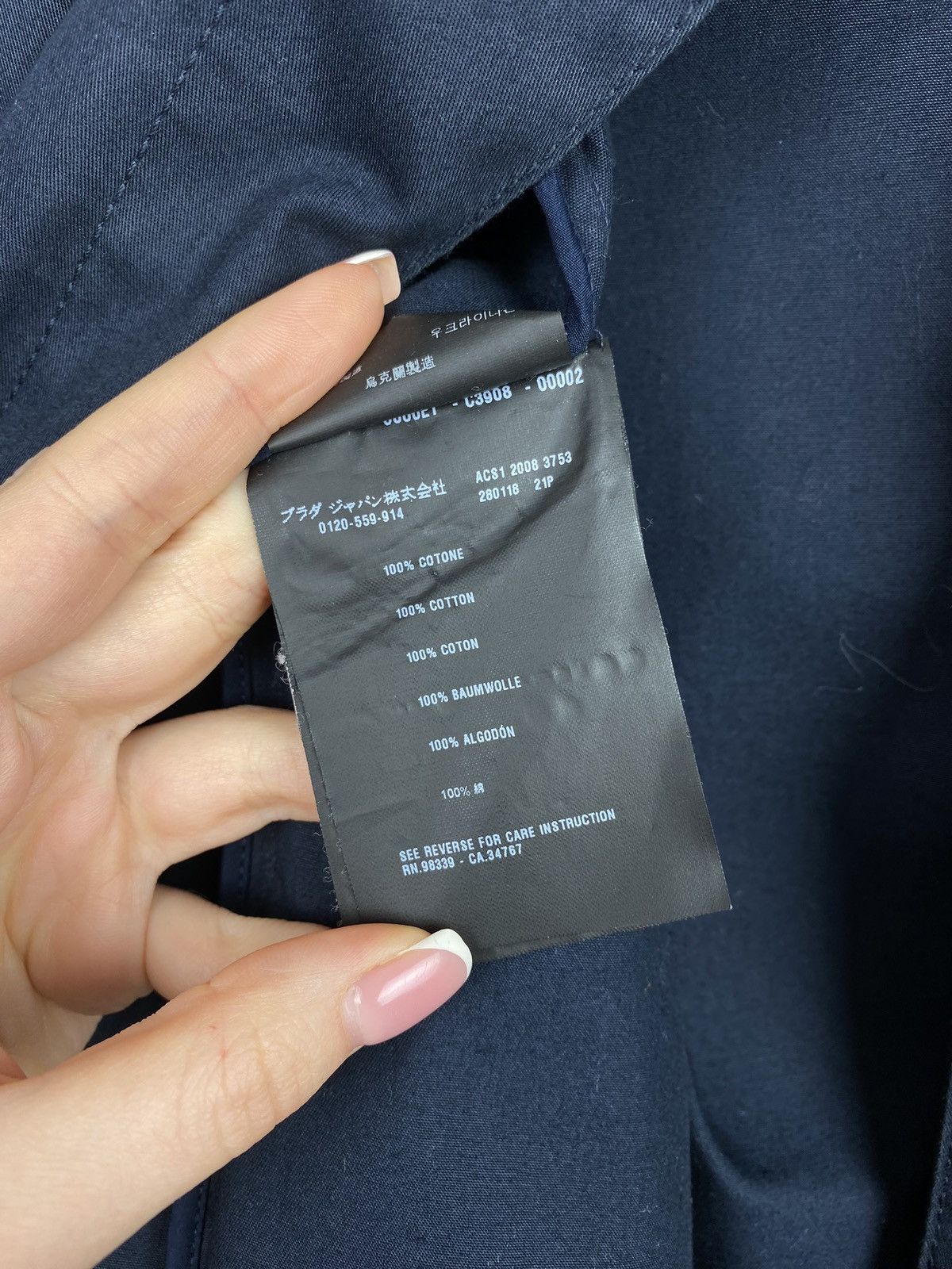 Prada Prada ladies single breasted trench coat size 42 navy Size M / US 6-8 / IT 42-44 - 21 Thumbnail