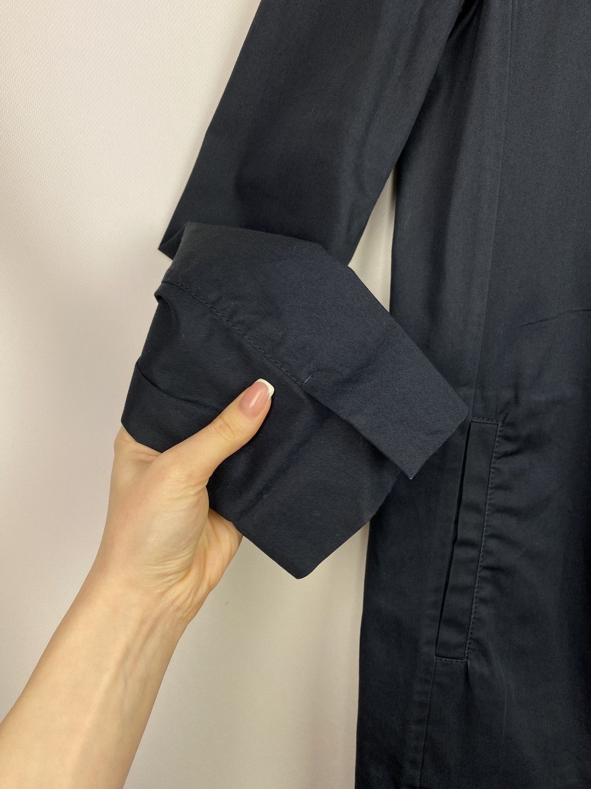 Prada Prada ladies single breasted trench coat size 42 navy Size M / US 6-8 / IT 42-44 - 9 Thumbnail