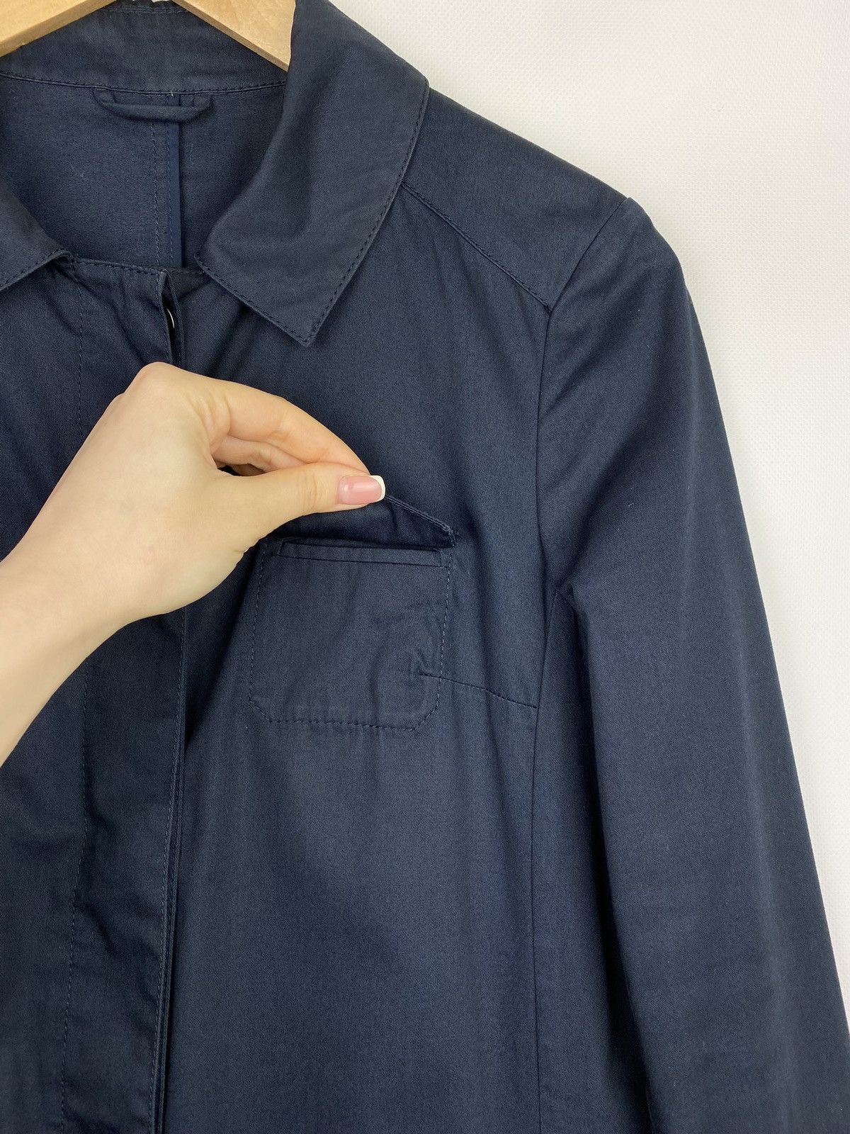 Prada Prada ladies single breasted trench coat size 42 navy Size M / US 6-8 / IT 42-44 - 8 Thumbnail