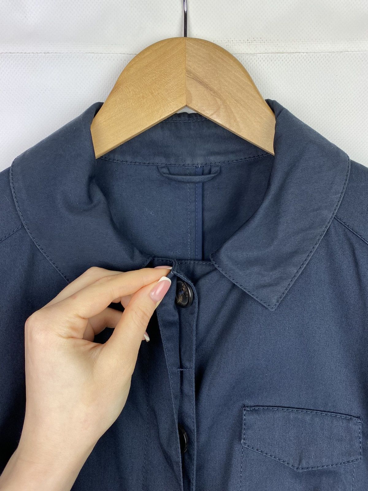 Prada Prada ladies single breasted trench coat size 42 navy Size M / US 6-8 / IT 42-44 - 10 Thumbnail