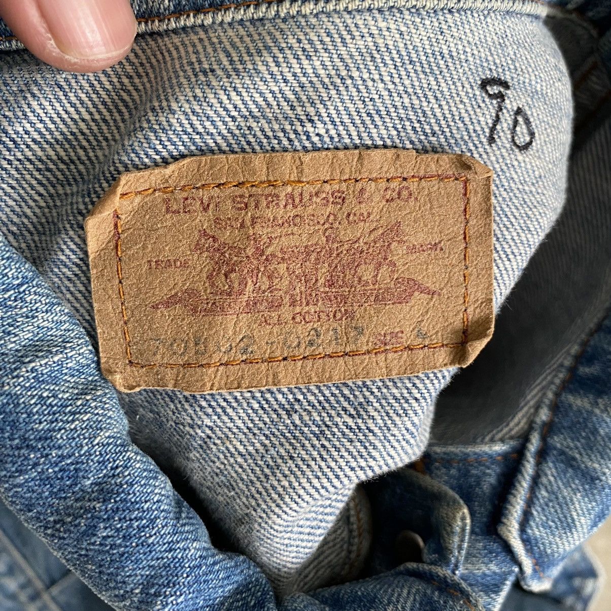 Levi's VTG Levi’s 502 Type 2 Orange Tab Pleated Denim Jacket Japan Size US L / EU 52-54 / 3 - 17 Thumbnail