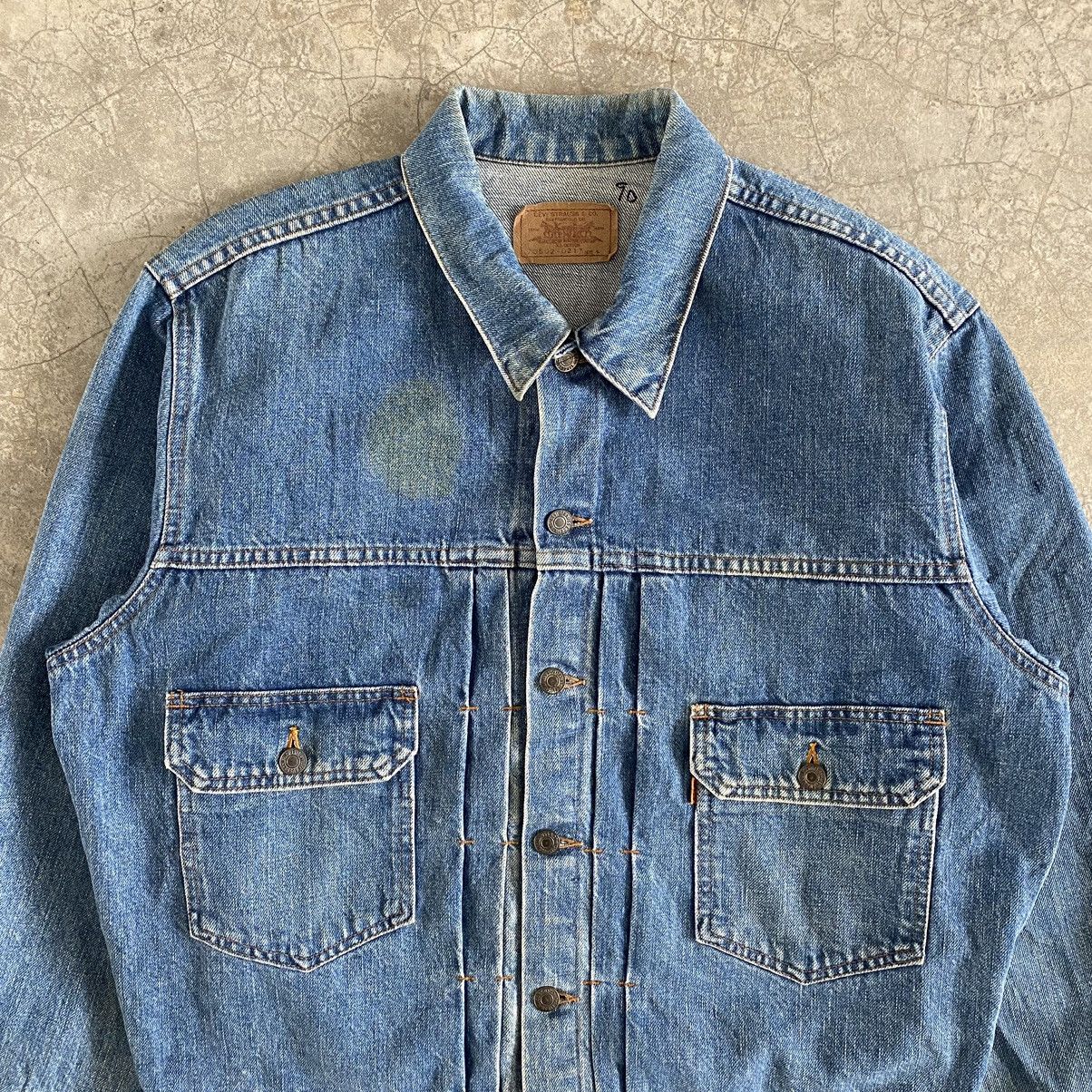 Levi's VTG Levi’s 502 Type 2 Orange Tab Pleated Denim Jacket Japan Size US L / EU 52-54 / 3 - 2 Thumbnail