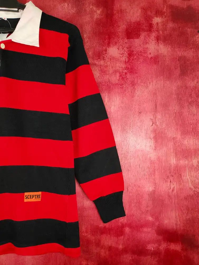 Japanese Brand DL Sceptre Black/Red Stripe like cobain sweatshirt #S694 Size US S / EU 44-46 / 1 - 6 Thumbnail