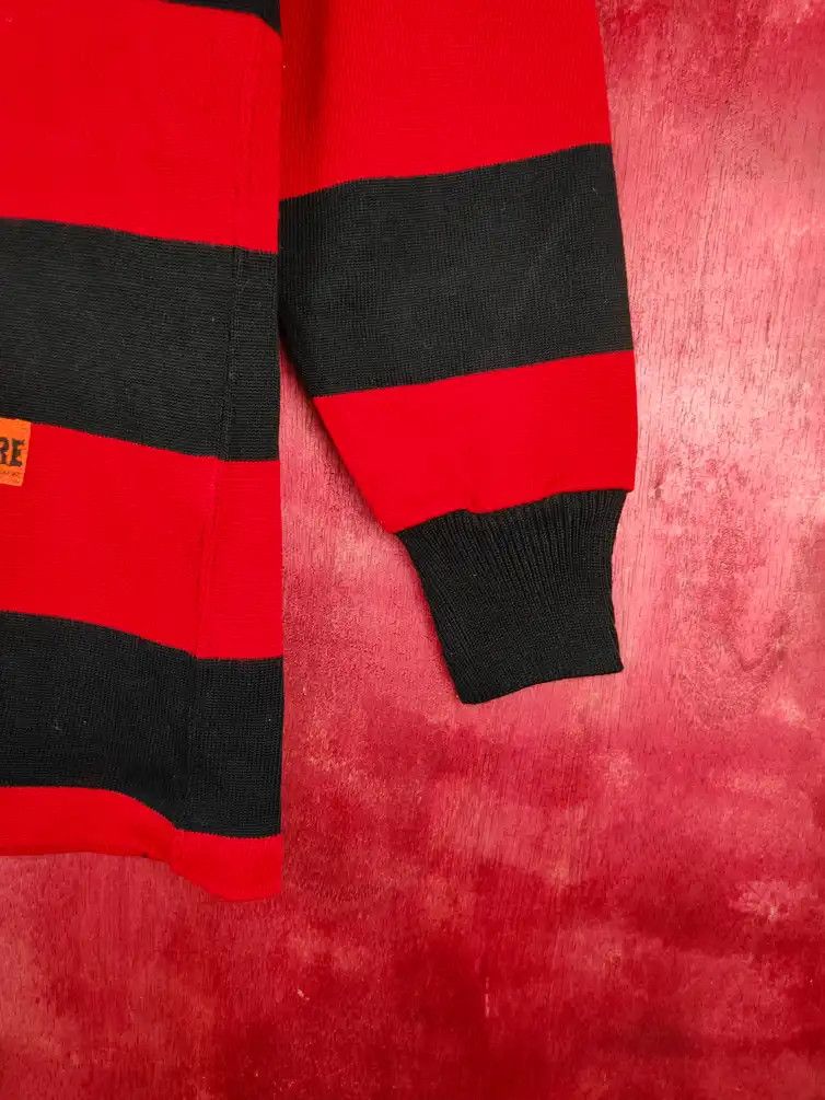 Japanese Brand DL Sceptre Black/Red Stripe like cobain sweatshirt #S694 Size US S / EU 44-46 / 1 - 5 Thumbnail