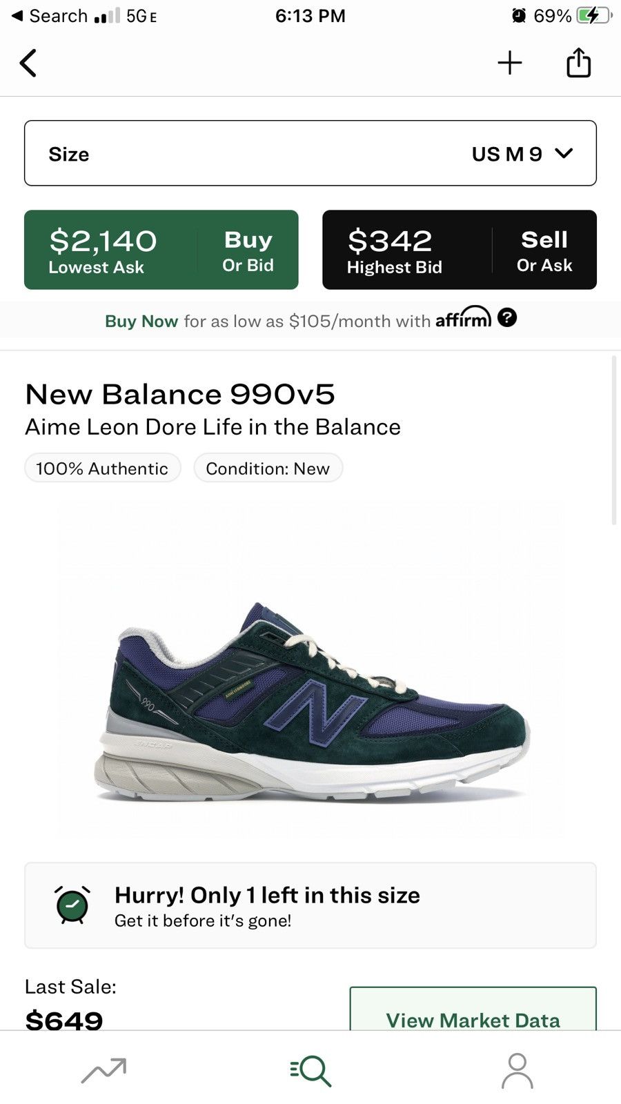 Aime Leon Dore × New Balance 990v5 Life In The Balance 2019 Size US 9 / EU 42 - 13 Thumbnail
