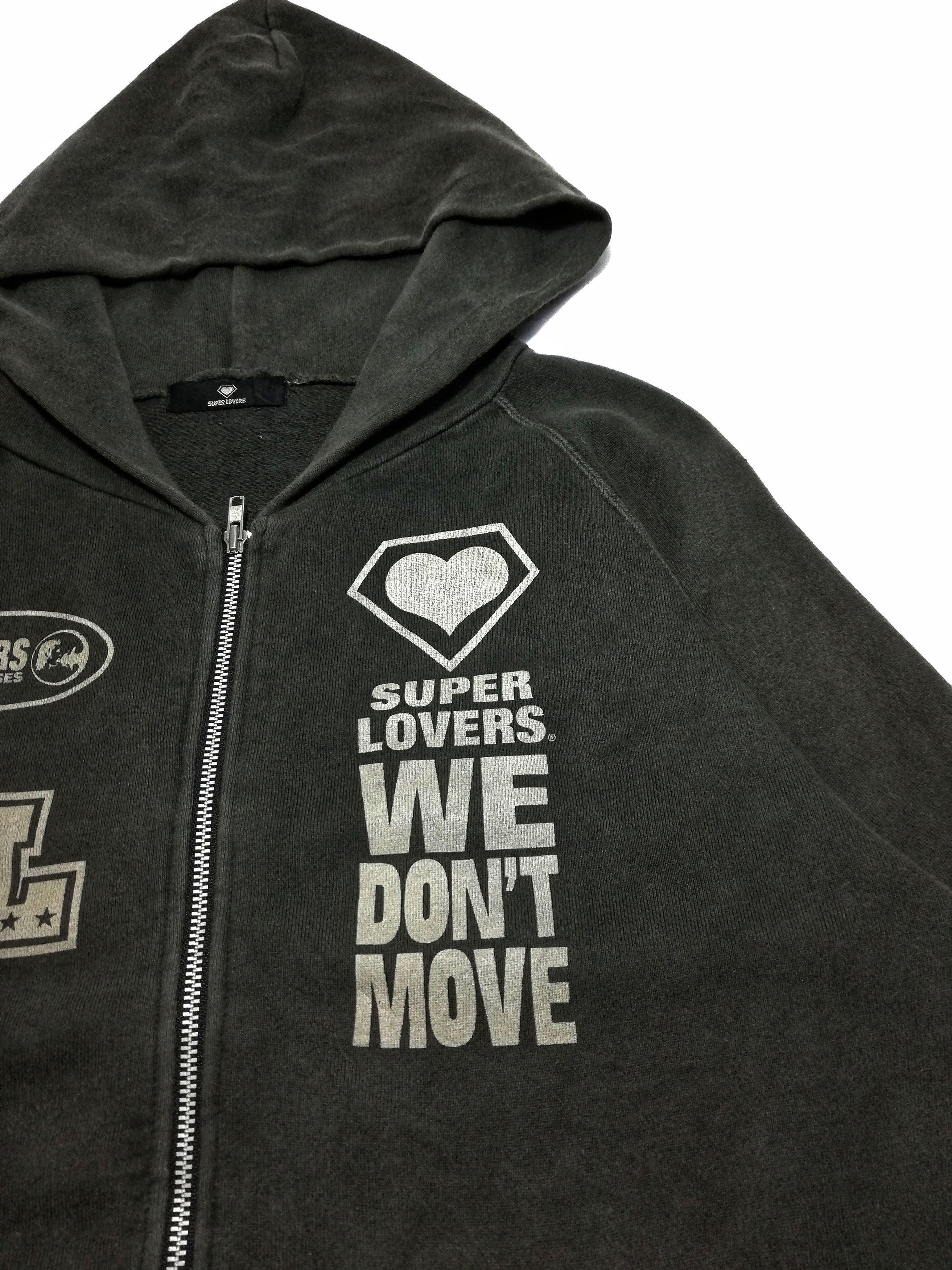 Japanese Brand 🔥Super Lovers Enterprises We Don't Move Black Zipper Hoodi Size US S / EU 44-46 / 1 - 6 Thumbnail