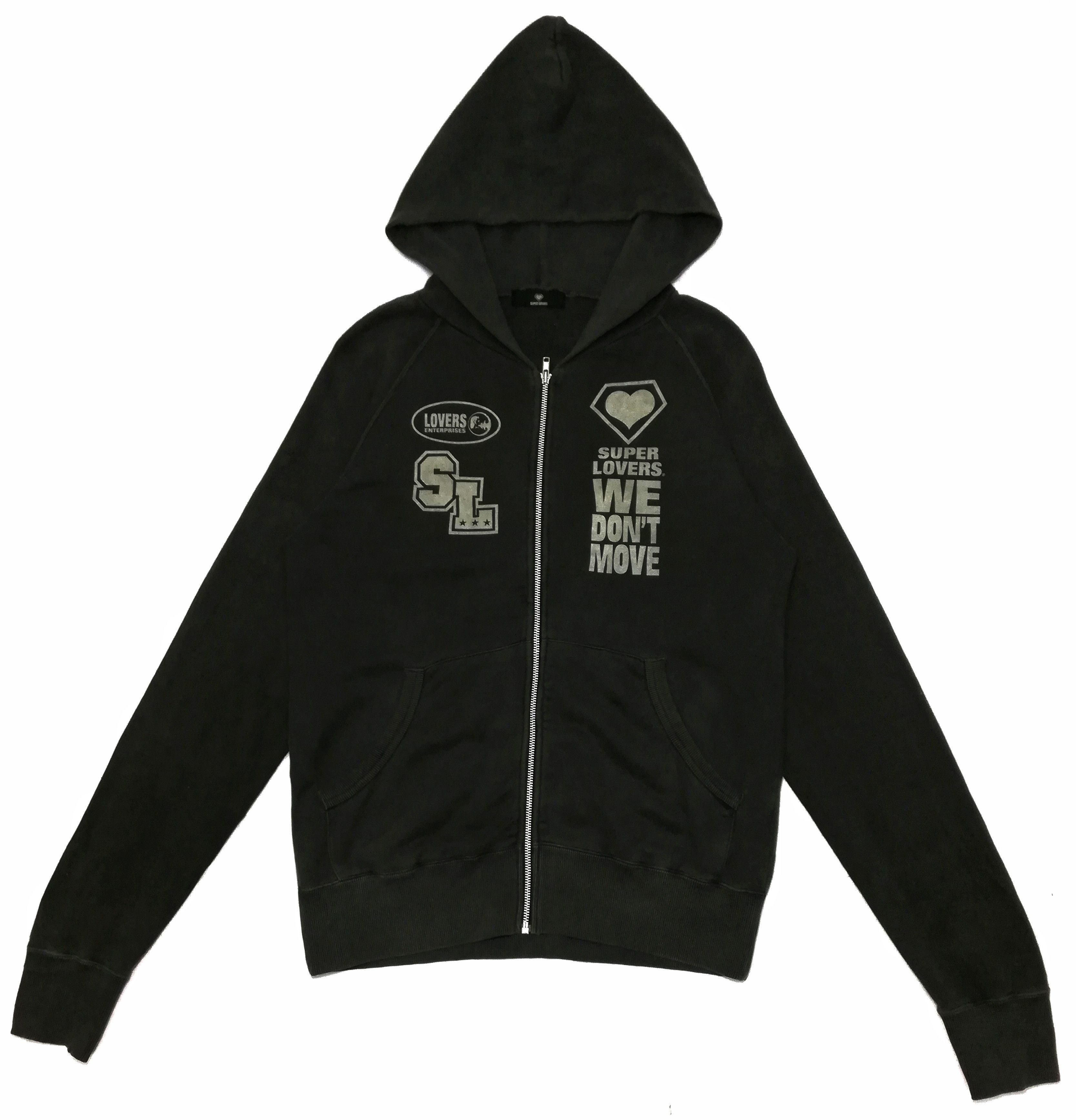 Japanese Brand 🔥Super Lovers Enterprises We Don't Move Black Zipper Hoodi Size US S / EU 44-46 / 1 - 4 Thumbnail