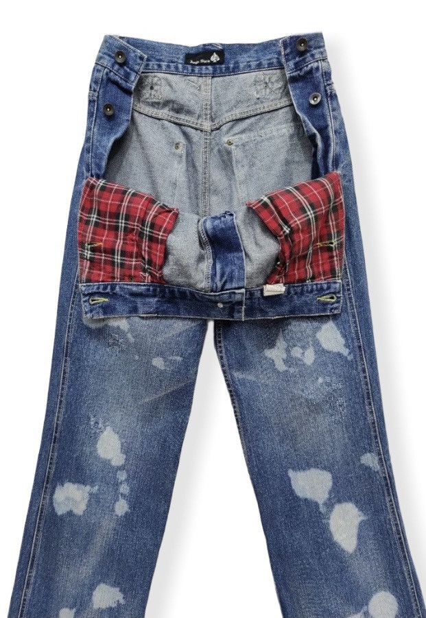 image of Best Offer! Jungle Storm Vintage Bleach Wash Denim Pants in Blue Distressed, Men's (Size 30)