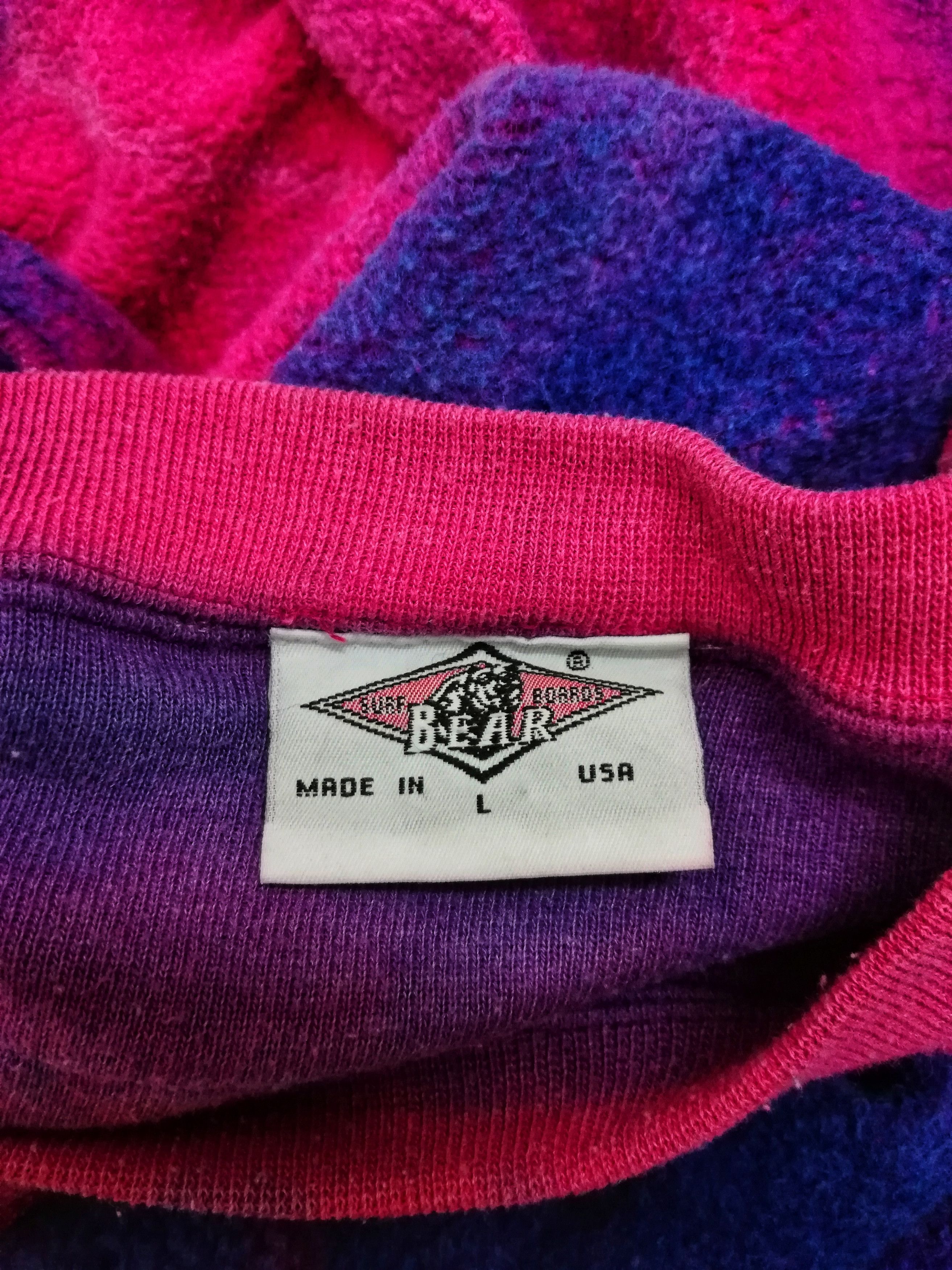 Vintage 🔥80's - 90's Surfing Tie Dye Sweatshirt Long Sleeve Shirt Size US L / EU 52-54 / 3 - 11 Thumbnail
