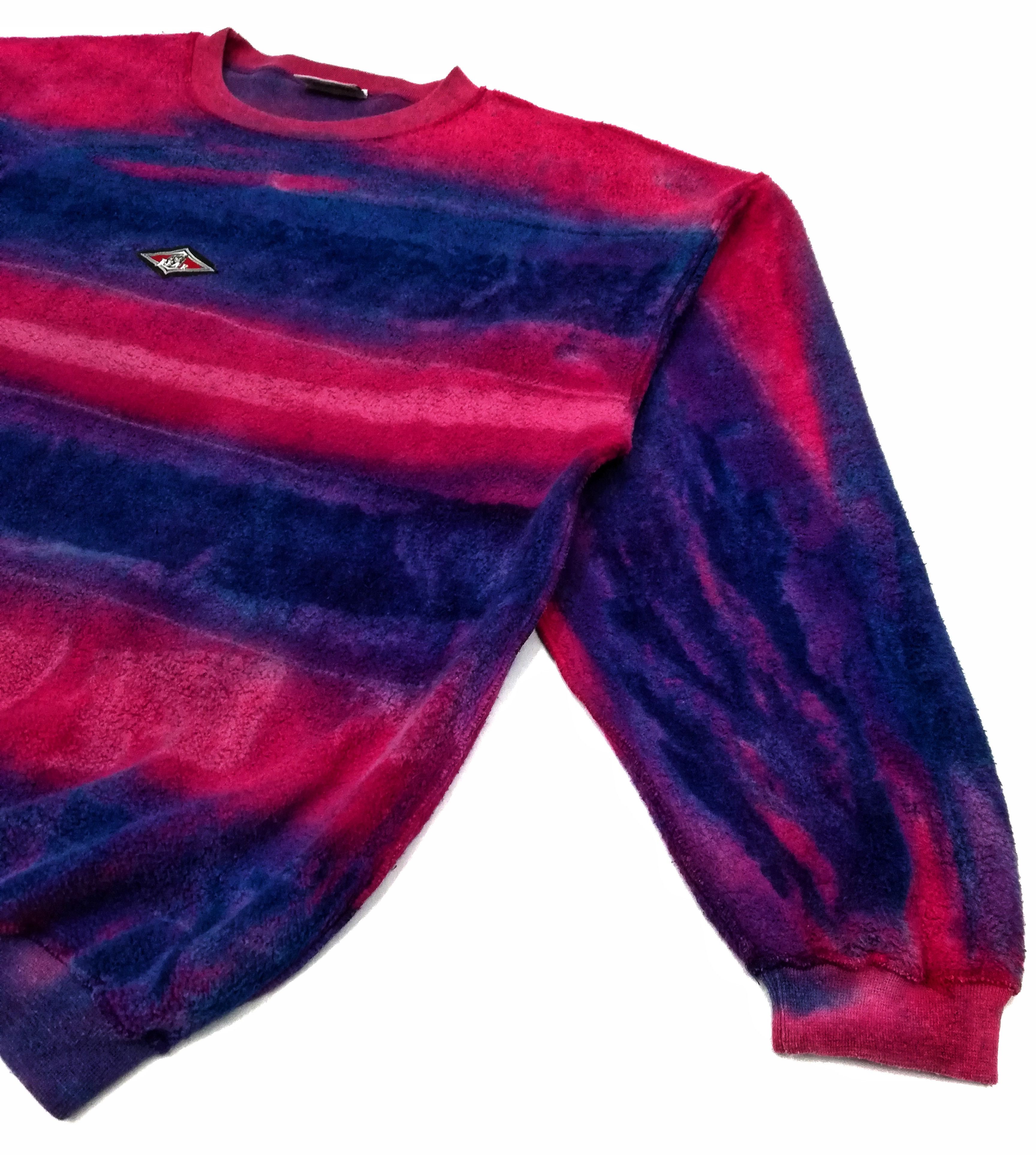Vintage 🔥80's - 90's Surfing Tie Dye Sweatshirt Long Sleeve Shirt Size US L / EU 52-54 / 3 - 6 Thumbnail