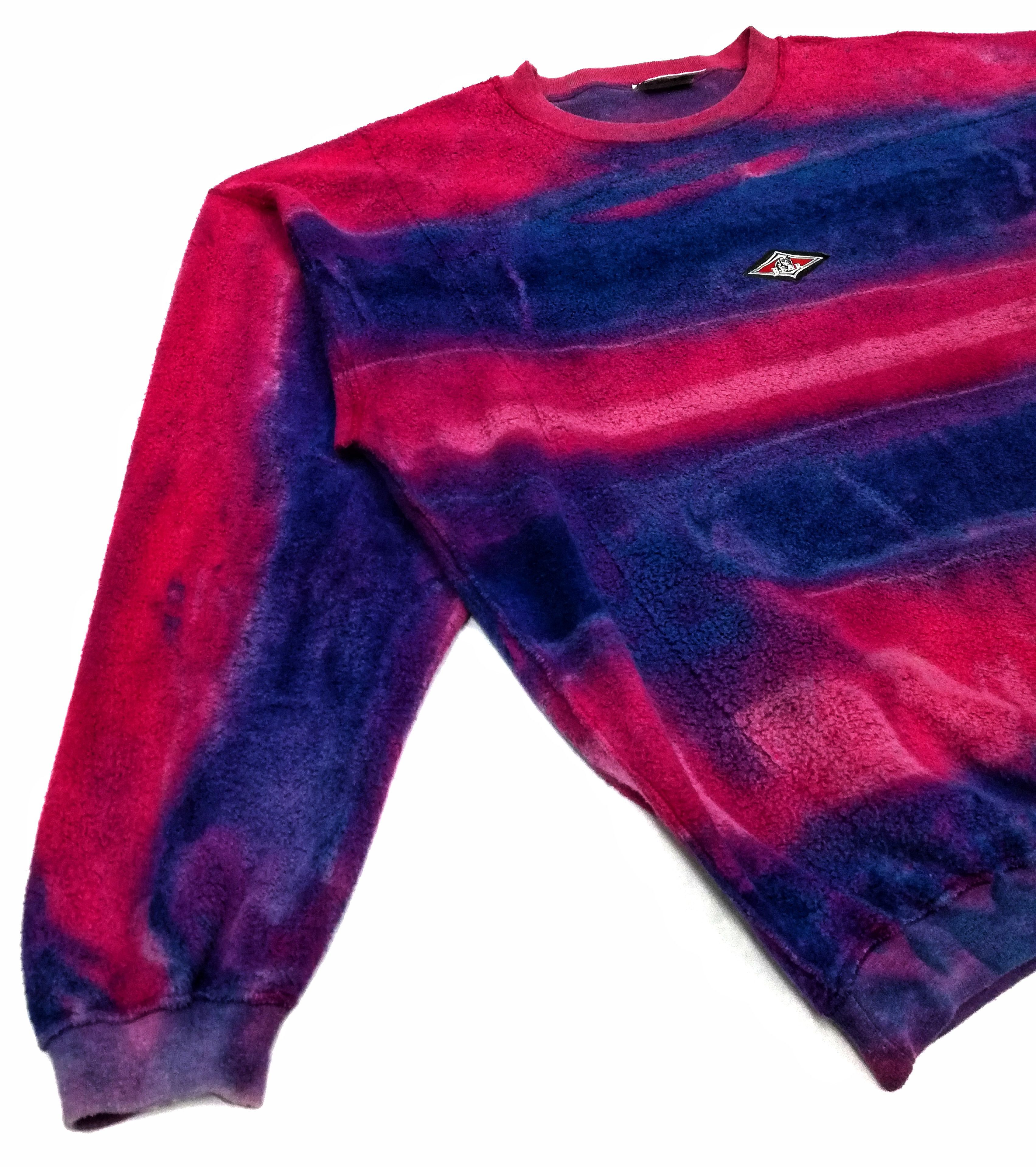 Vintage 🔥80's - 90's Surfing Tie Dye Sweatshirt Long Sleeve Shirt Size US L / EU 52-54 / 3 - 5 Thumbnail