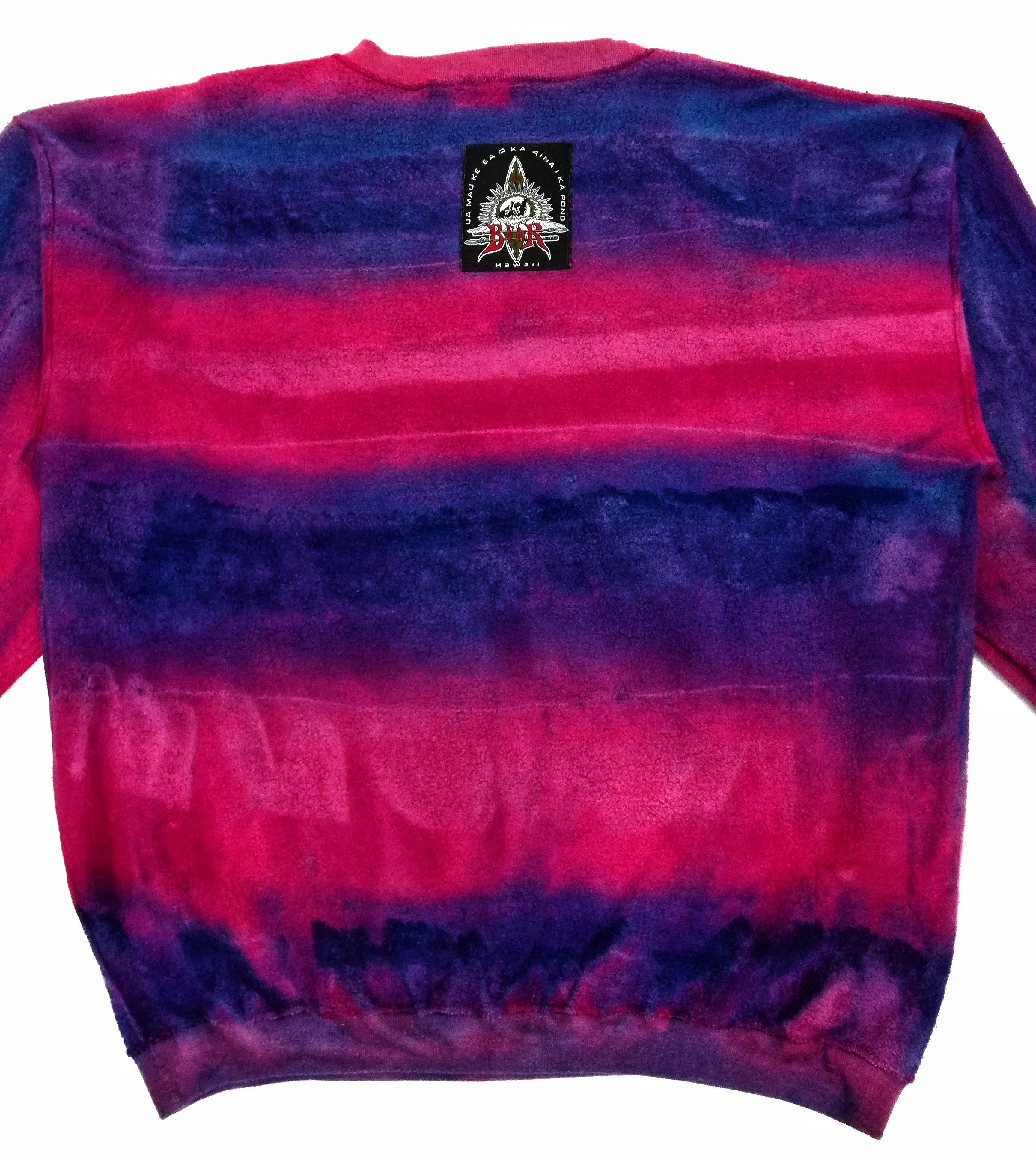 Vintage 🔥80's - 90's Surfing Tie Dye Sweatshirt Long Sleeve Shirt Size US L / EU 52-54 / 3 - 9 Thumbnail