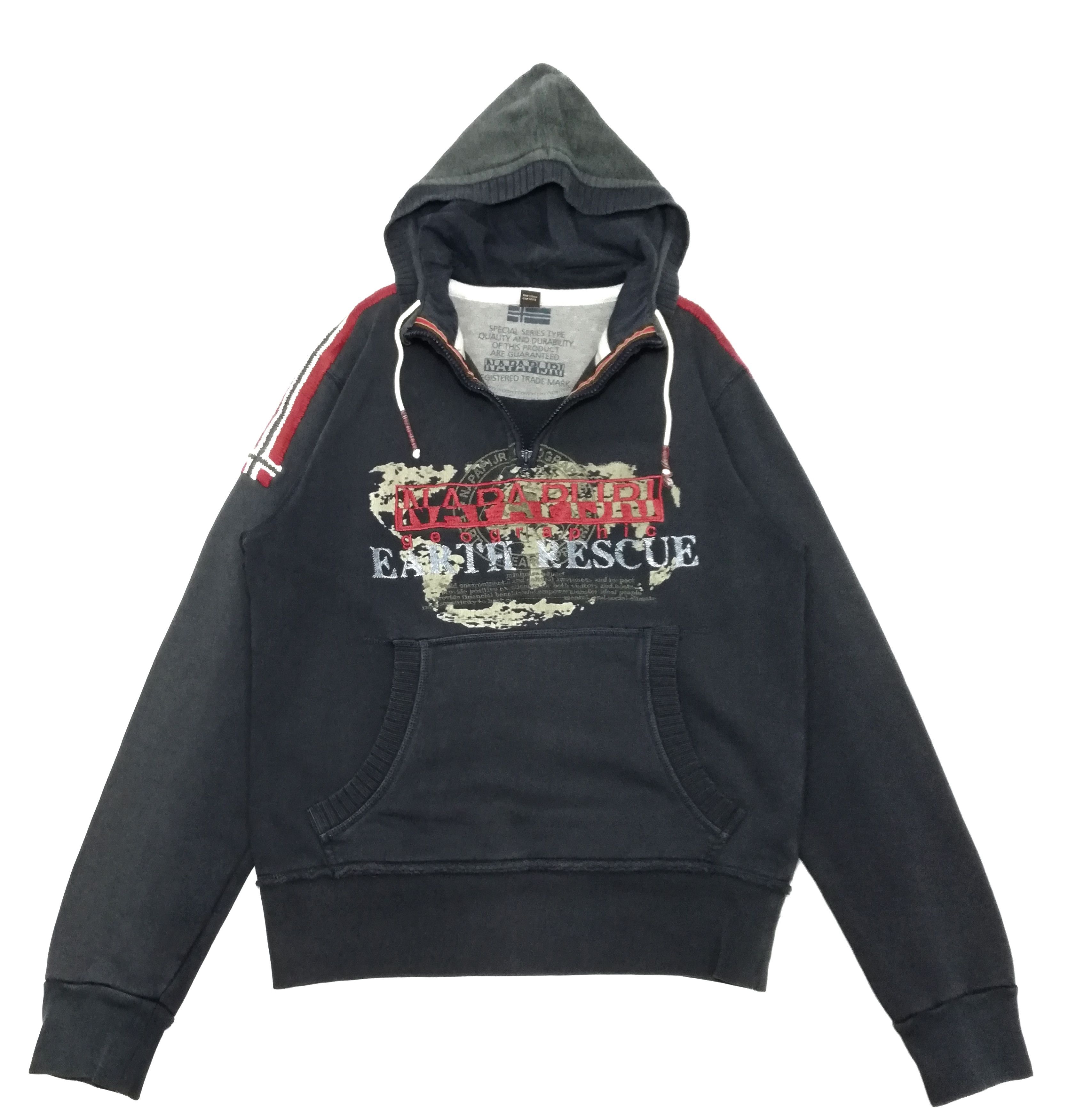 Oversized Napapijri Kapuzenpullover ?Napapijri Geographic Earth Rescue Big  Logo Hoodie?