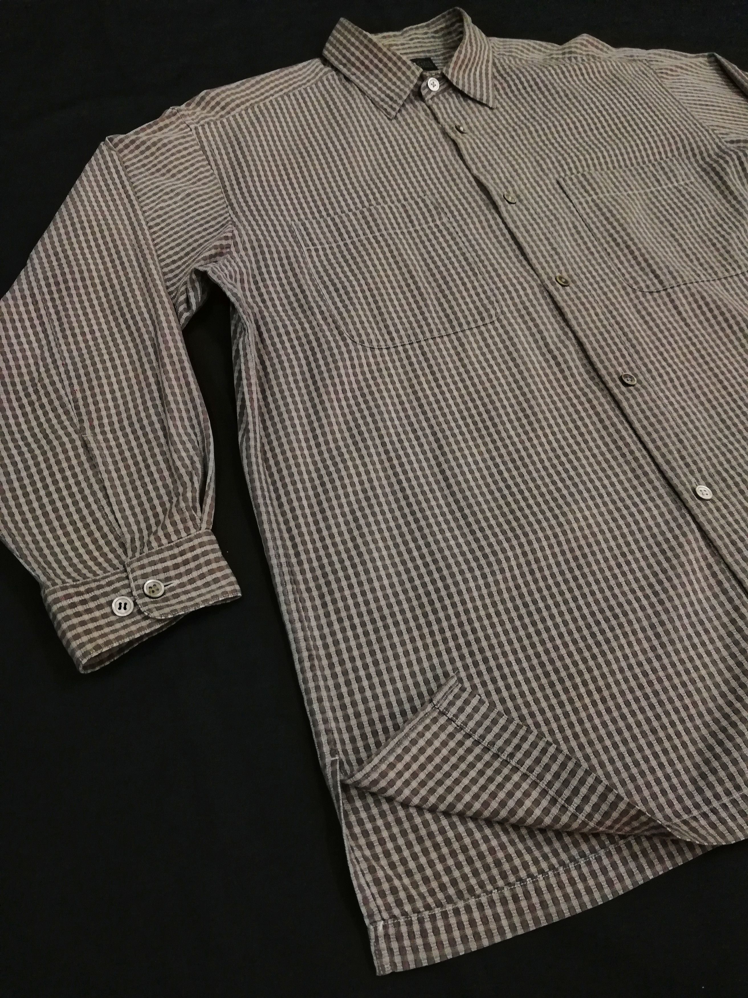 Issey Miyake 🔥Miyake Design Studio Long Sleeve Checkered Button Shirt🔥 Size US L / EU 52-54 / 3 - 3 Thumbnail