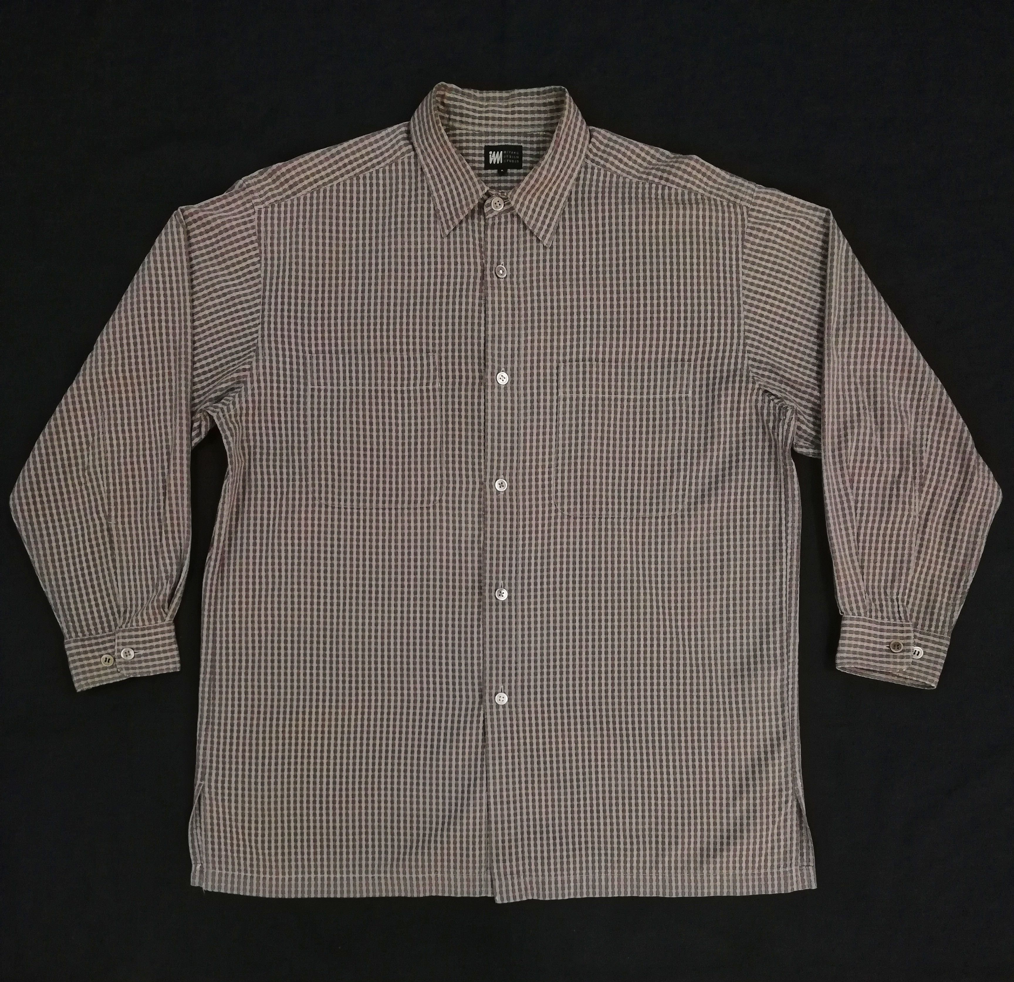 Issey Miyake 🔥Miyake Design Studio Long Sleeve Checkered Button Shirt🔥 Size US L / EU 52-54 / 3 - 1 Thumbnail