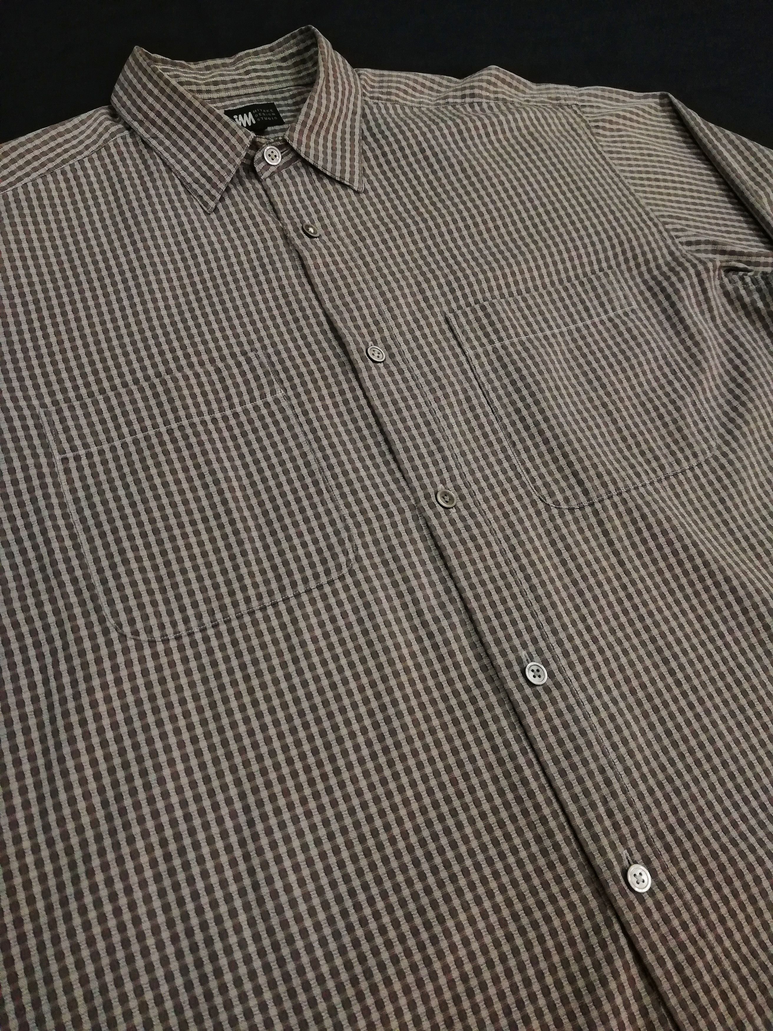 Issey Miyake 🔥Miyake Design Studio Long Sleeve Checkered Button Shirt🔥 Size US L / EU 52-54 / 3 - 4 Thumbnail