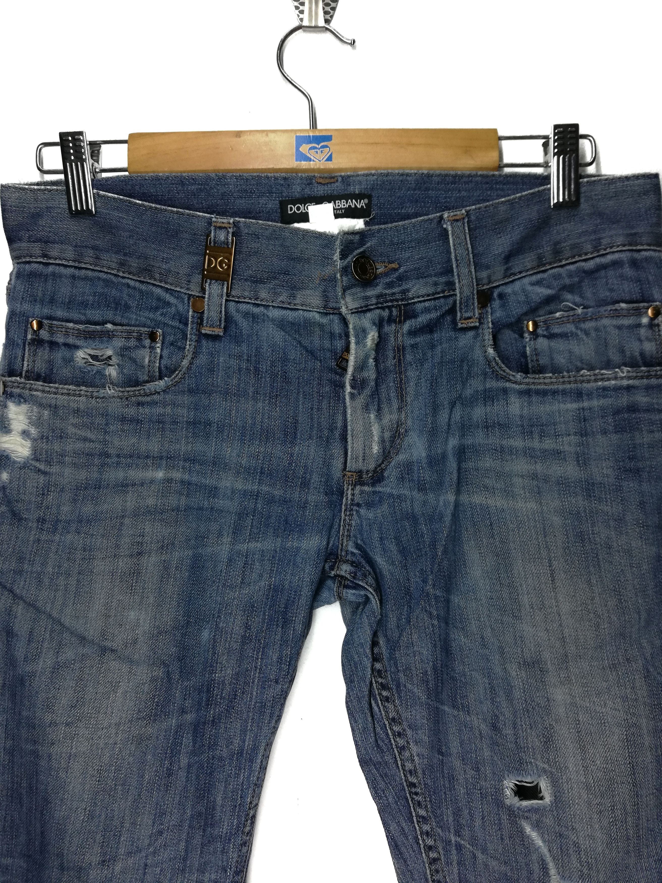Dolce & Gabbana 🔥Dolce & Gabbana Distressed Denim Straight Cut Pants🔥 Size US 31 - 8 Thumbnail