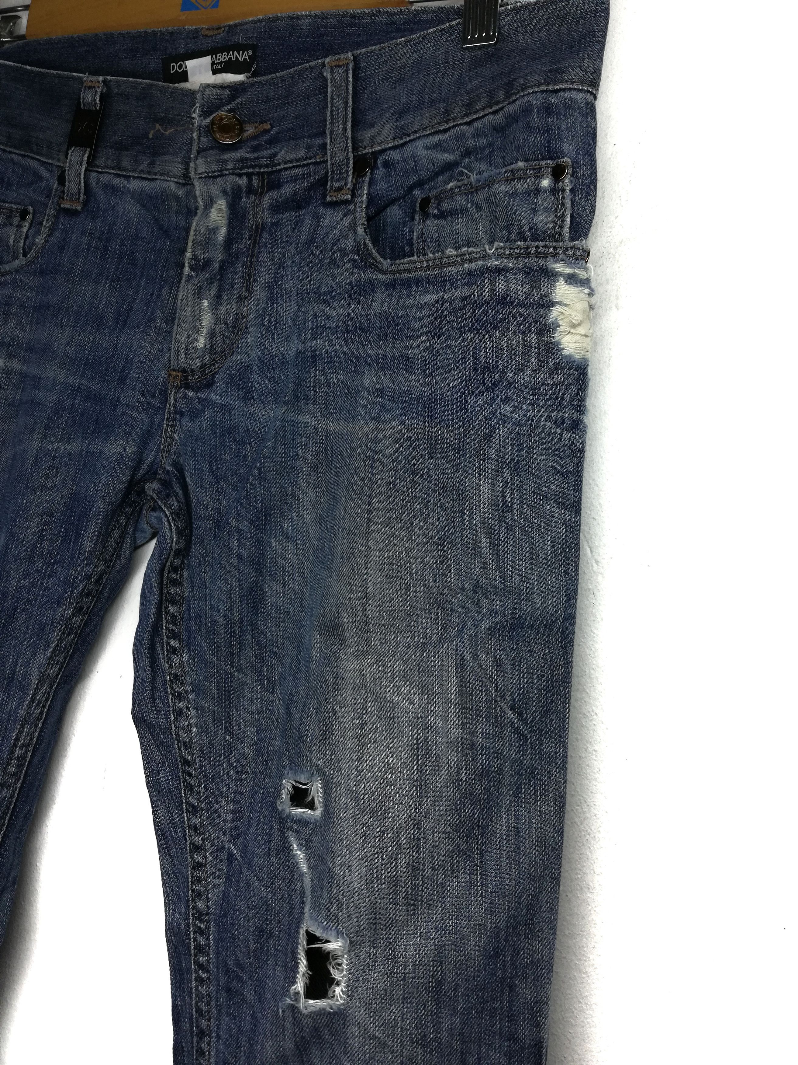 Dolce & Gabbana 🔥Dolce & Gabbana Distressed Denim Straight Cut Pants🔥 Size US 31 - 3 Thumbnail