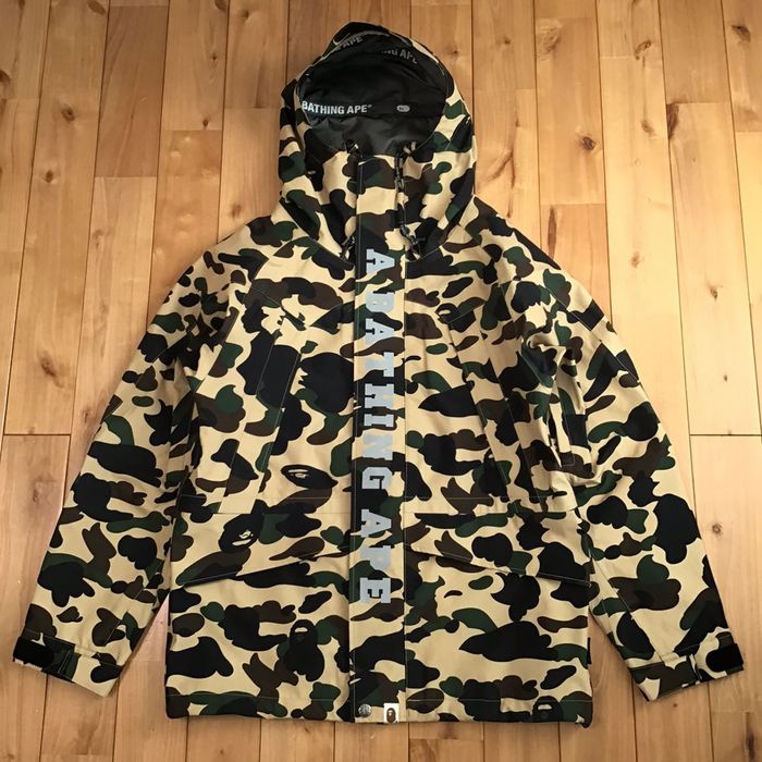 Bape BAPE GORE TEX 1st camo yellow snowboard jacket a bathing ape