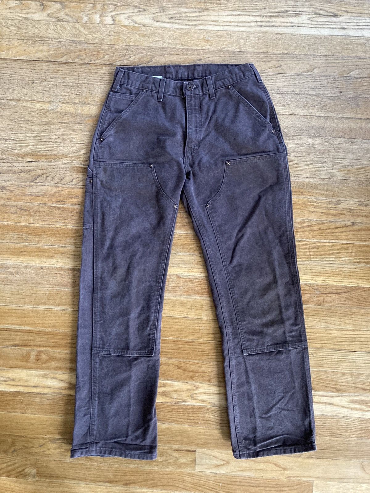 Carhartt Dark Brown Carhartt Double Front Duck Work Pants Size US 32 / EU 48 - 1 Thumbnail