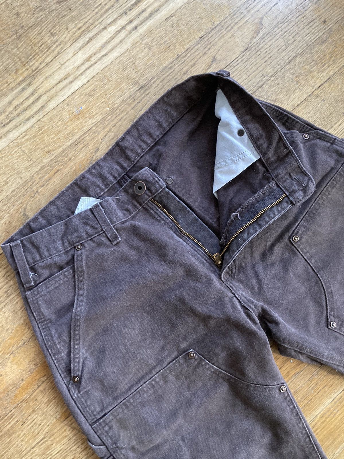 Carhartt Dark Brown Carhartt Double Front Duck Work Pants Size US 32 / EU 48 - 4 Thumbnail