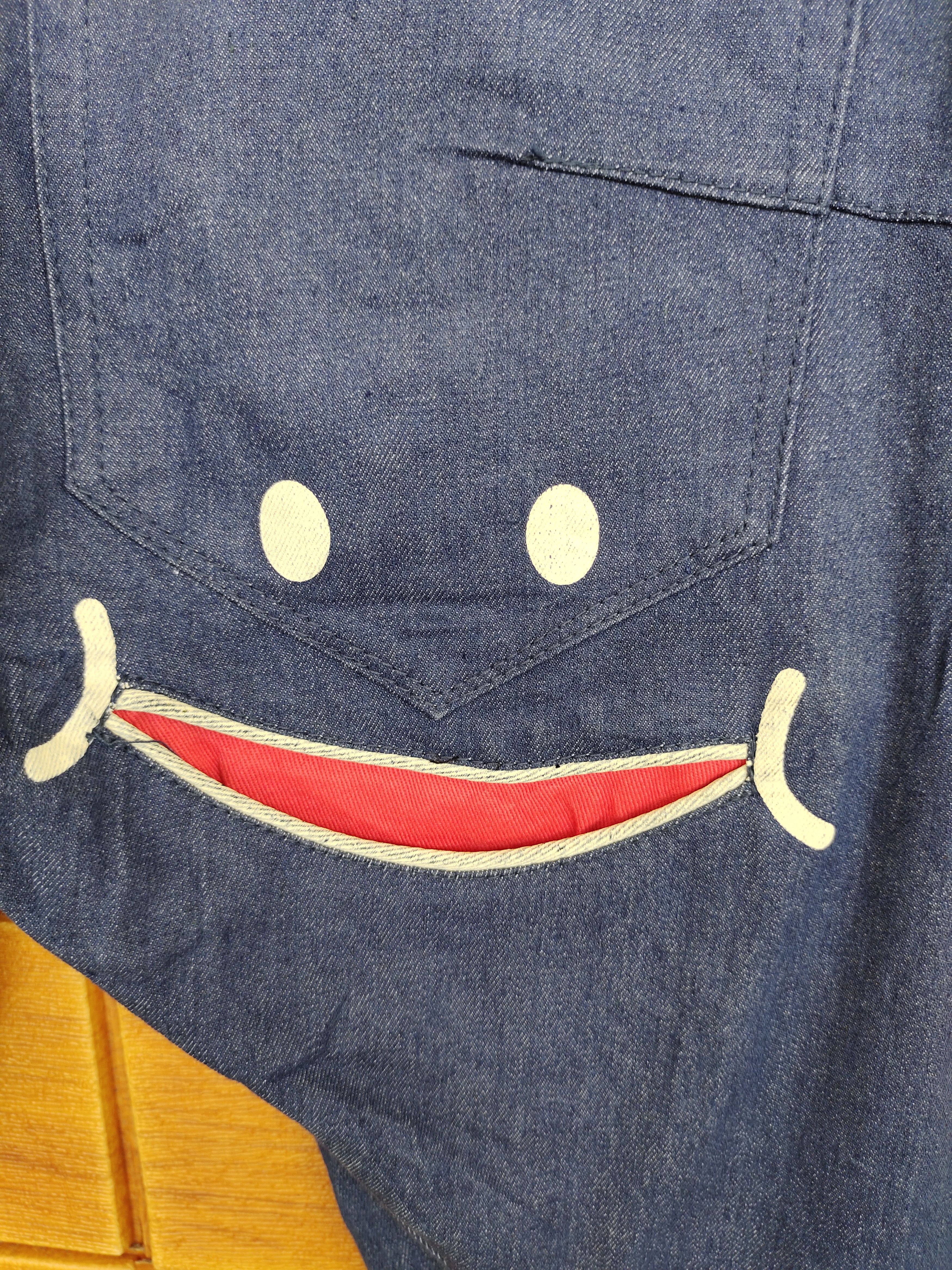 If Six Was Nine UP! SMILE Double Waist Denim Pants Y2K streetwear Size US 30 / EU 46 - 4 Thumbnail