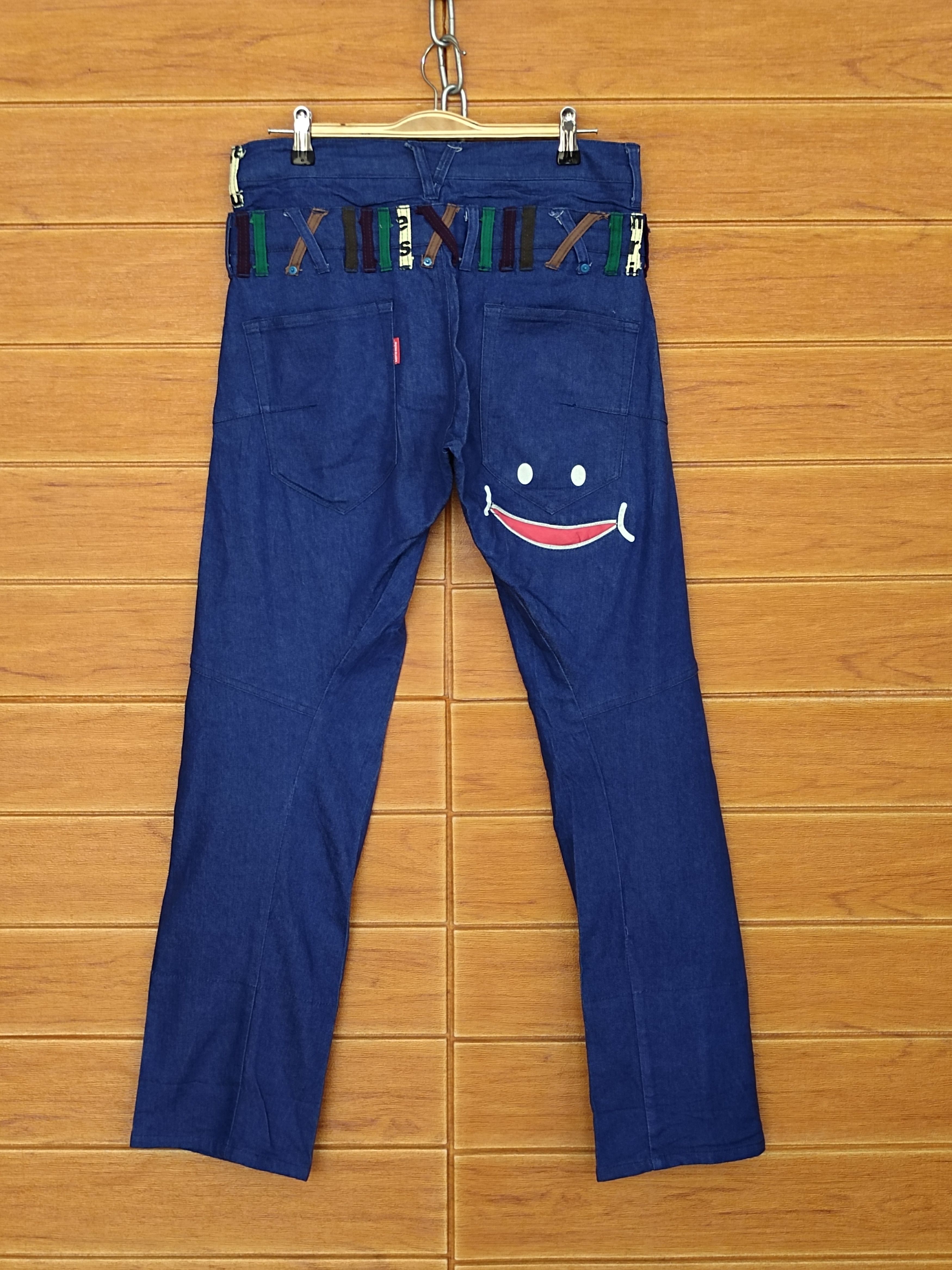 If Six Was Nine UP! SMILE Double Waist Denim Pants Y2K streetwear Size US 30 / EU 46 - 2 Thumbnail