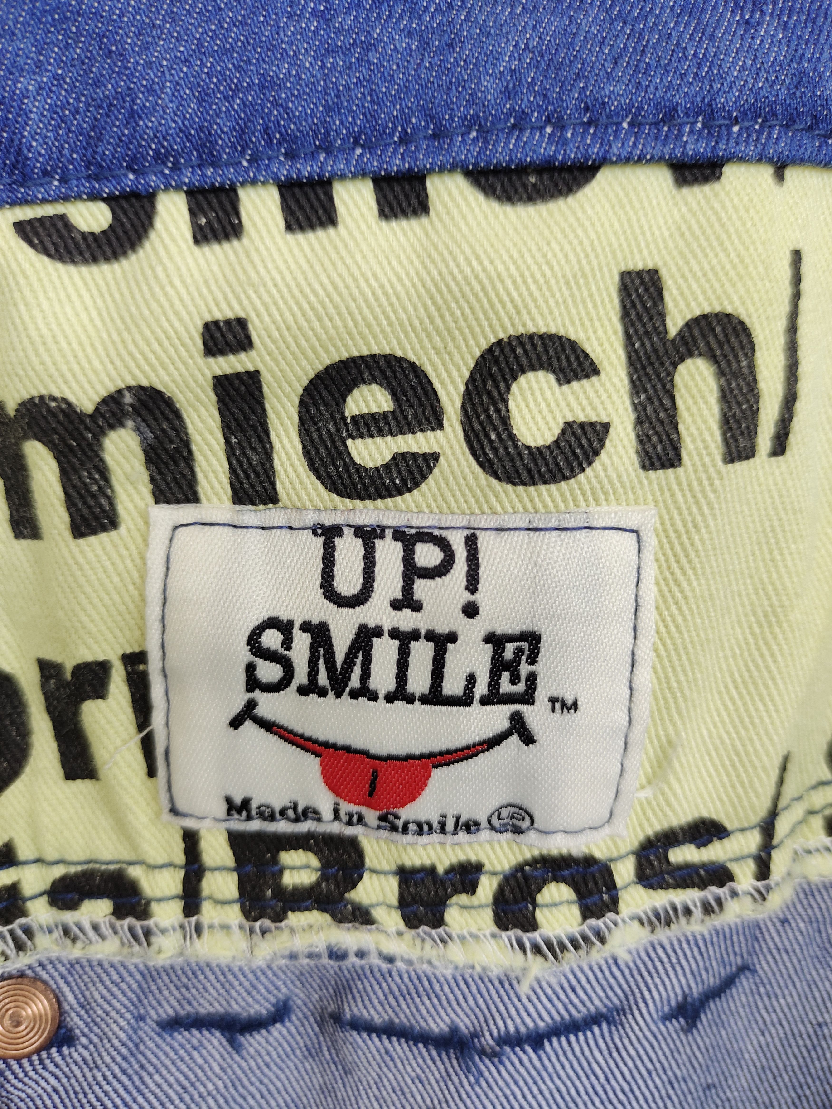 If Six Was Nine UP! SMILE Double Waist Denim Pants Y2K streetwear Size US 30 / EU 46 - 18 Thumbnail