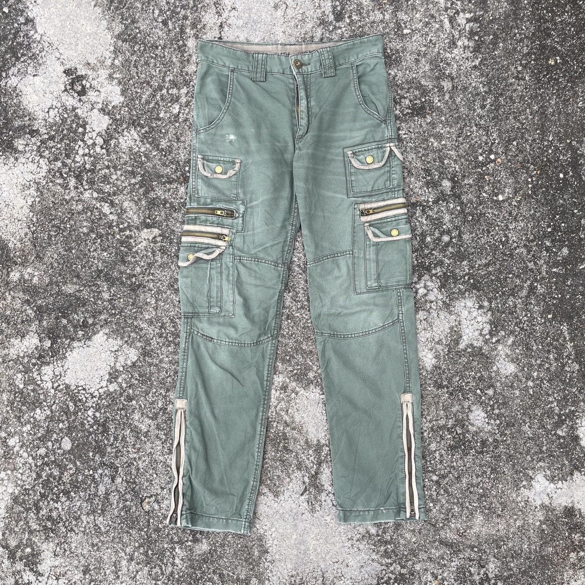 image of Vintage Twenty Works 11 Pocket Tactical Bondage Pants in Green, Men's (Size 31)