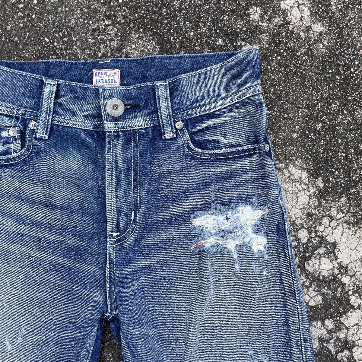 Other Vintage Rodeo Crowns Distressed Denim Jeans Size US 29 - 2 Thumbnail