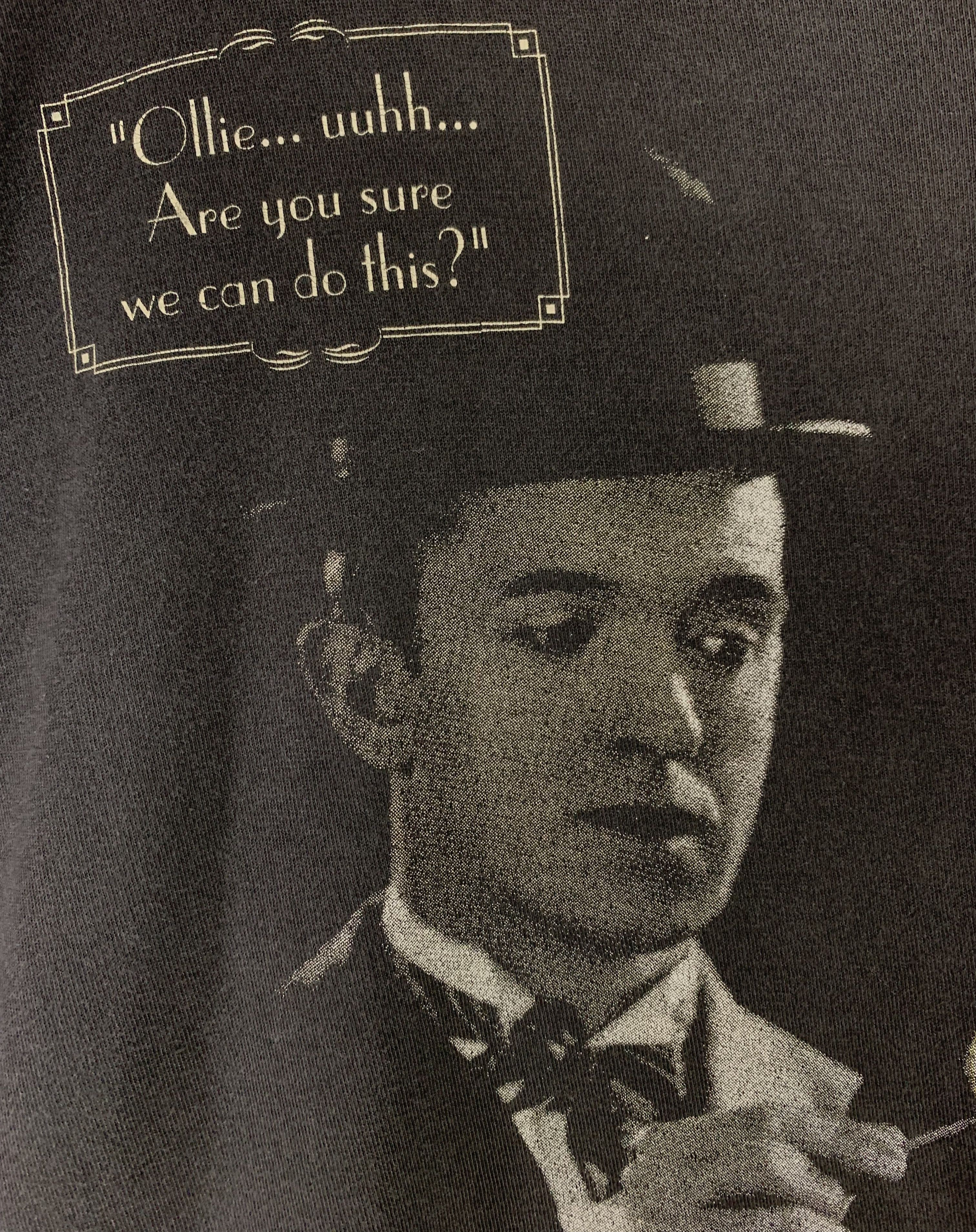 Vintage 90s Stan and ollie smoking weed tshirt