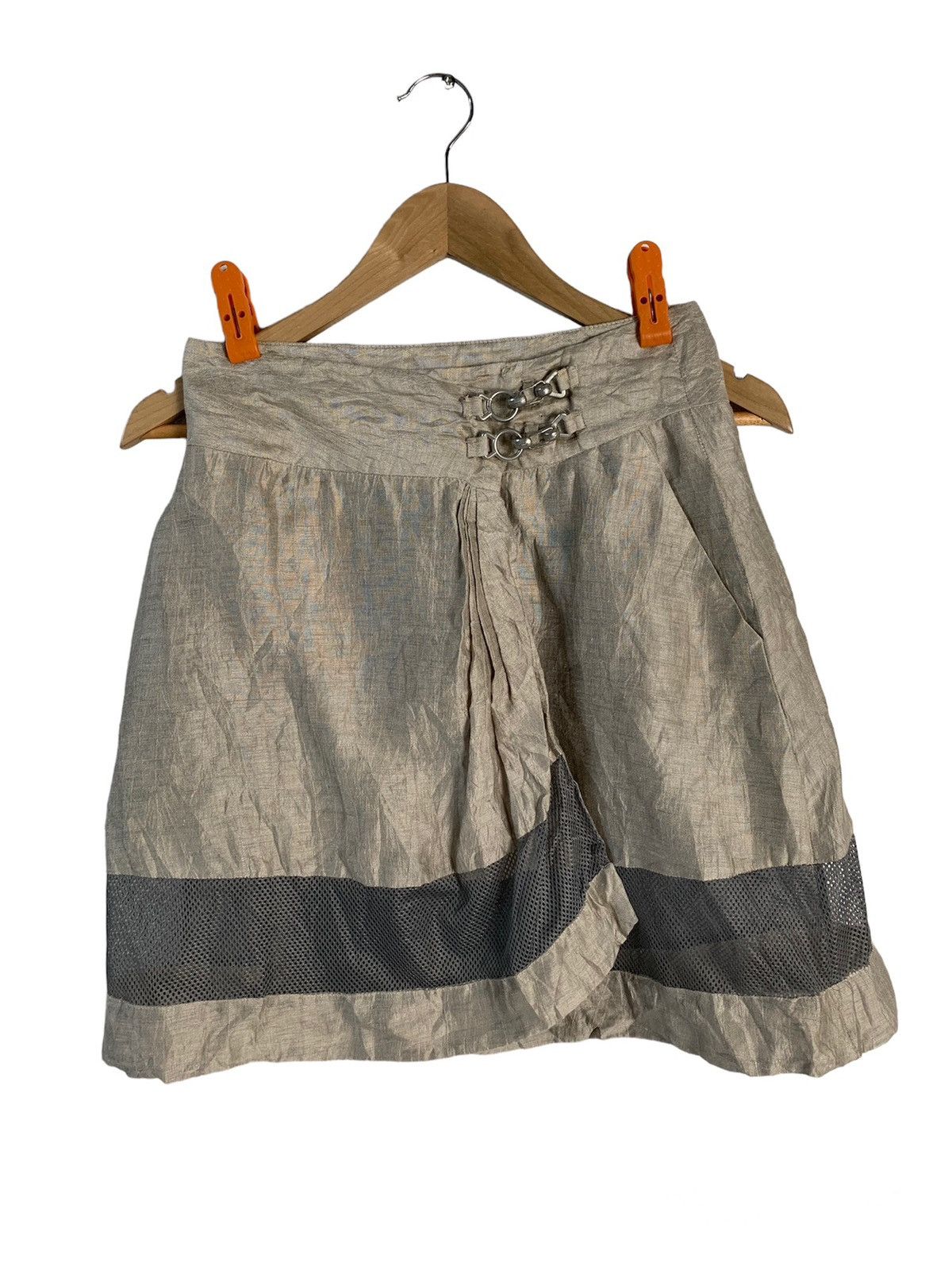 image of Emporio Armani Skirt in Grey, Women's (Size 27)