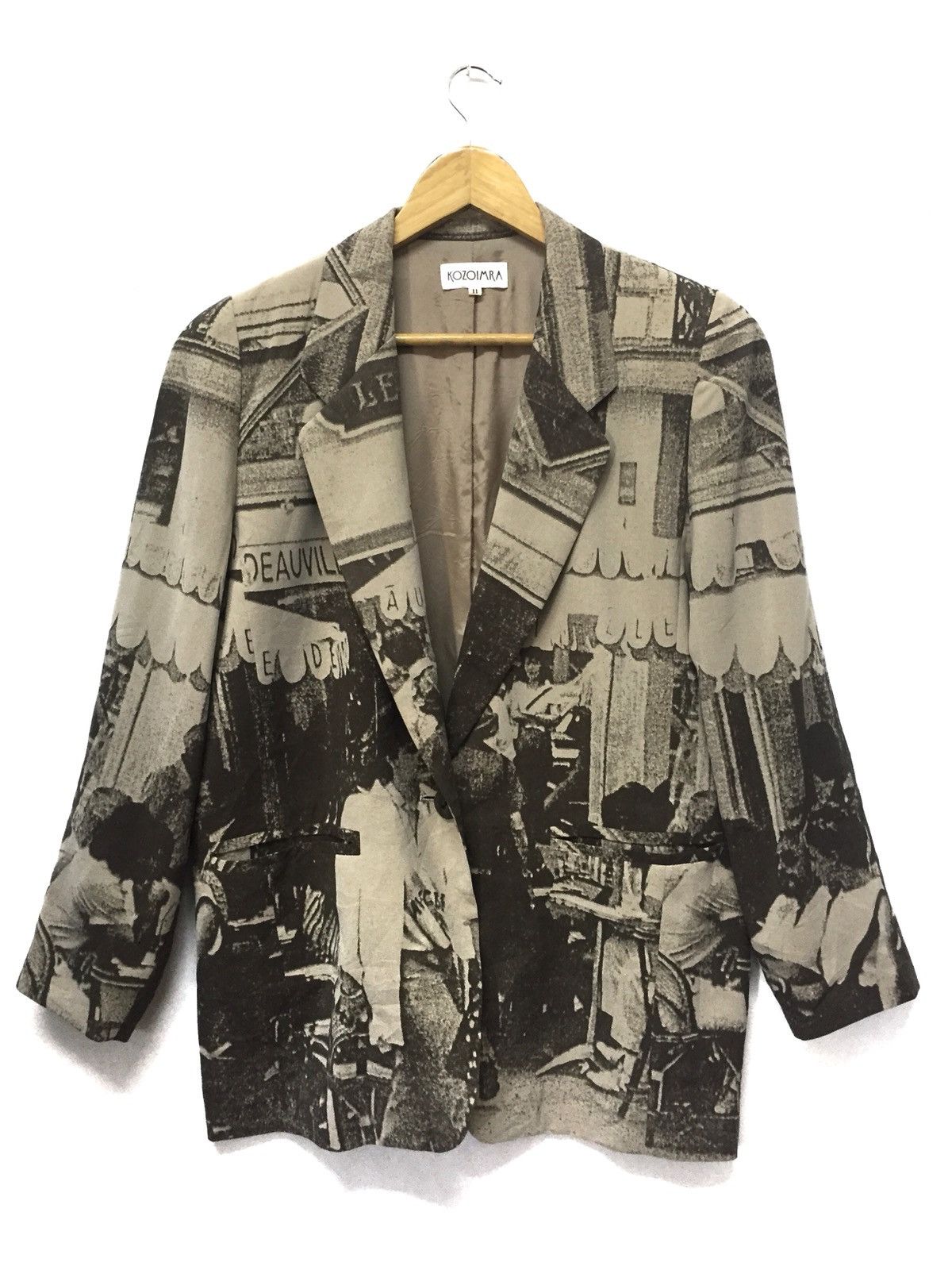 Japanese Brand RARE!!! VINTAGE DEAUVILLE FRANCE LUXURY ART PRINTED JACKET Size US L / EU 52-54 / 3 - 2 Thumbnail