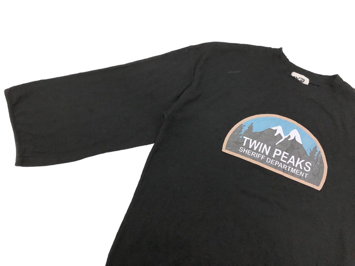 Designer × X2 RARE 🔥 TWIN PEAKS DISTRESSED DESIGN LOOK THERMAL COTTON TEE Size US L / EU 52-54 / 3 - 3 Thumbnail