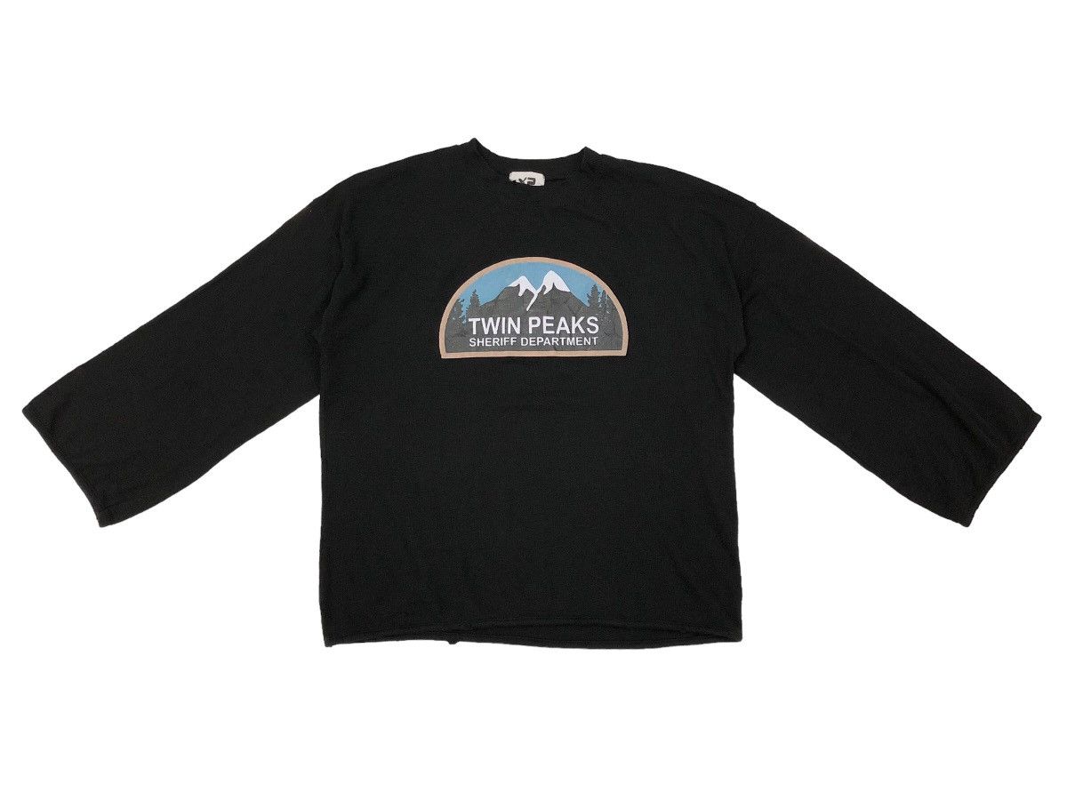 RARE 🔥 TWIN PEAKS DISTRESSED DESIGN LOOK THERMAL COTTON TEE