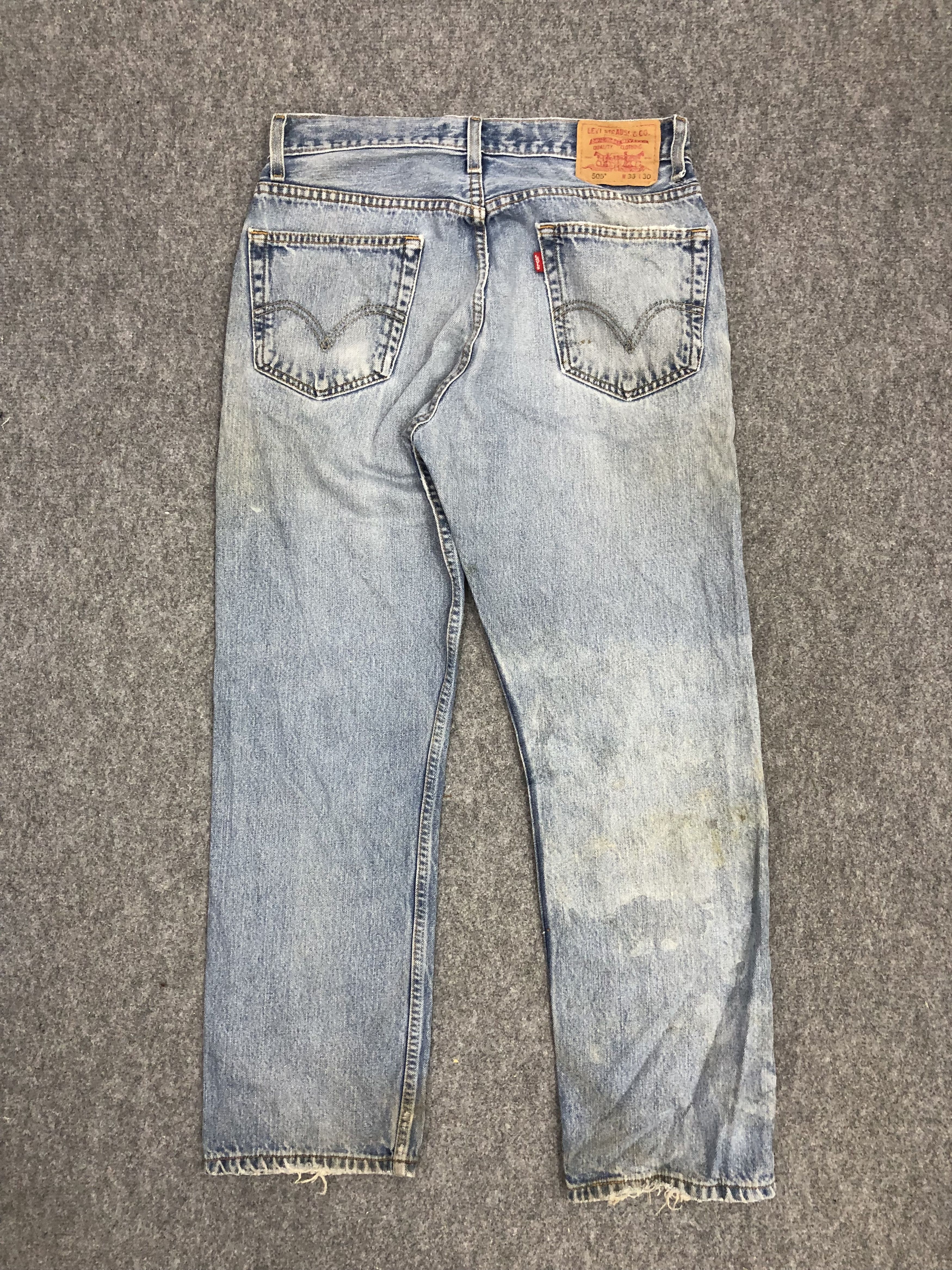 Levi's Vintage Levis 505 Light Wash Jeans DP1295 Size US 33 - 3 Thumbnail