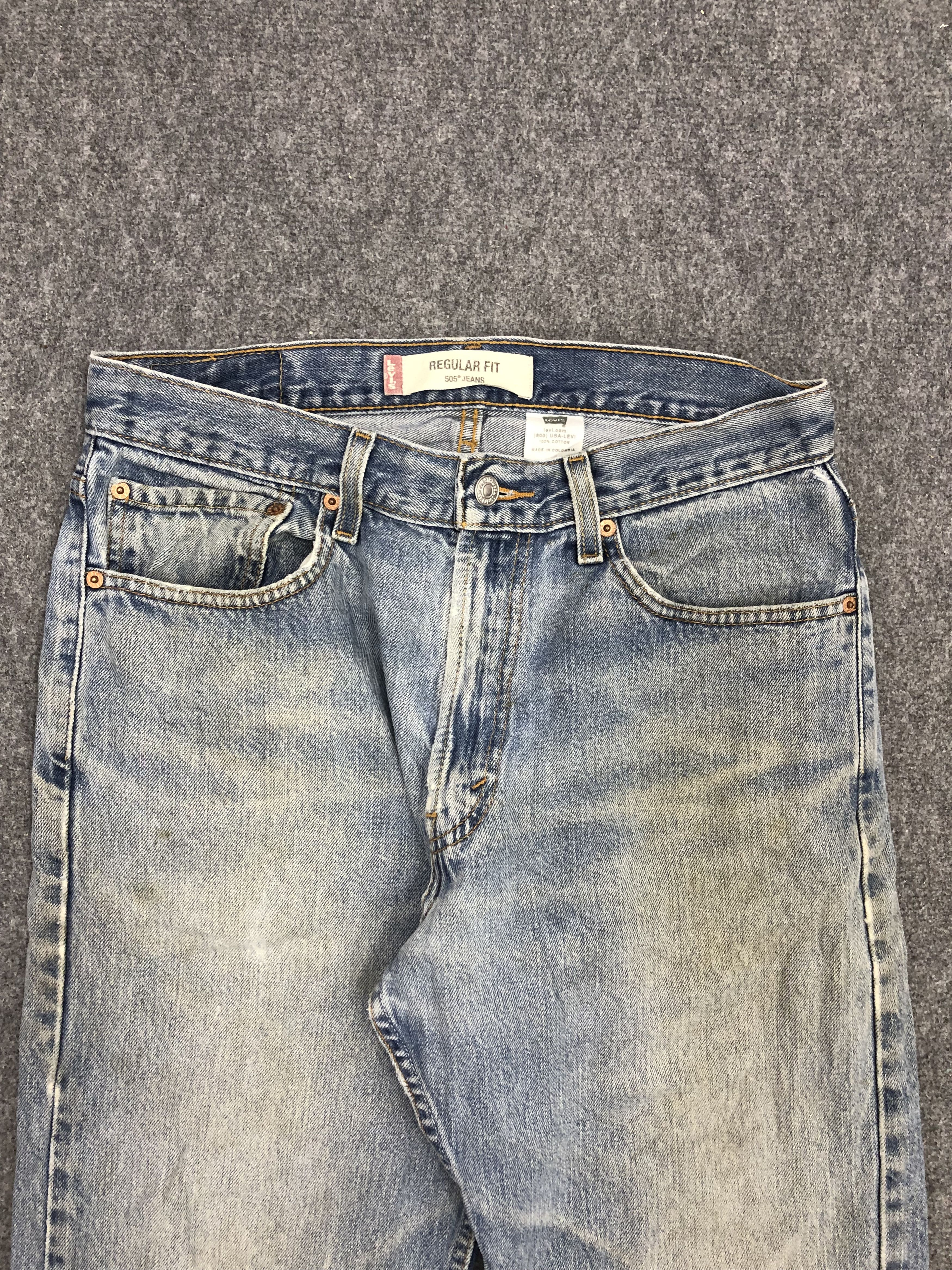 Levi's Vintage Levis 505 Light Wash Jeans DP1295 Size US 33 - 2 Thumbnail