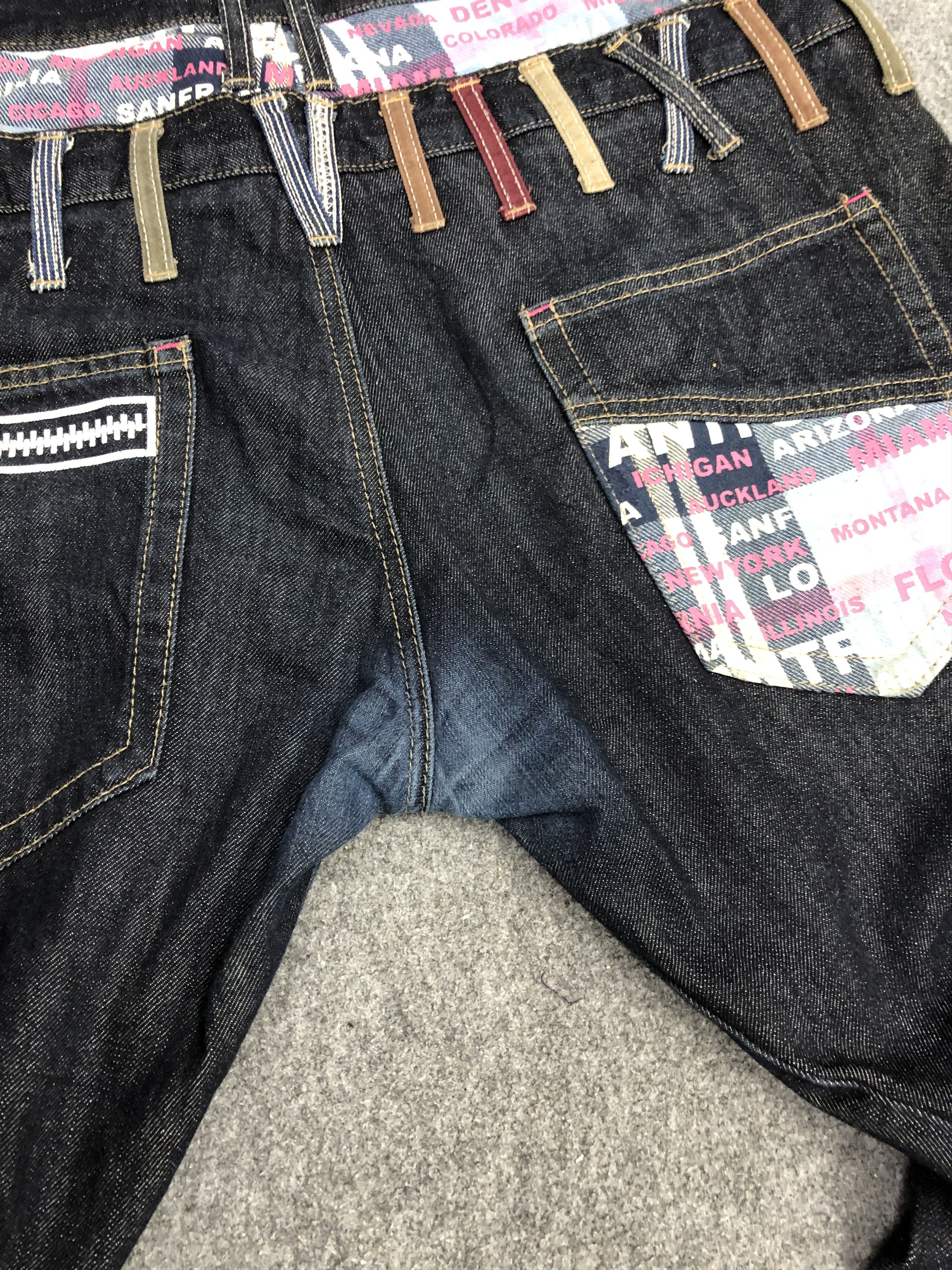 Japanese Brand × Vintage Vintage Double Waist Denim Black DP1317 Size US 33 - 13 Thumbnail